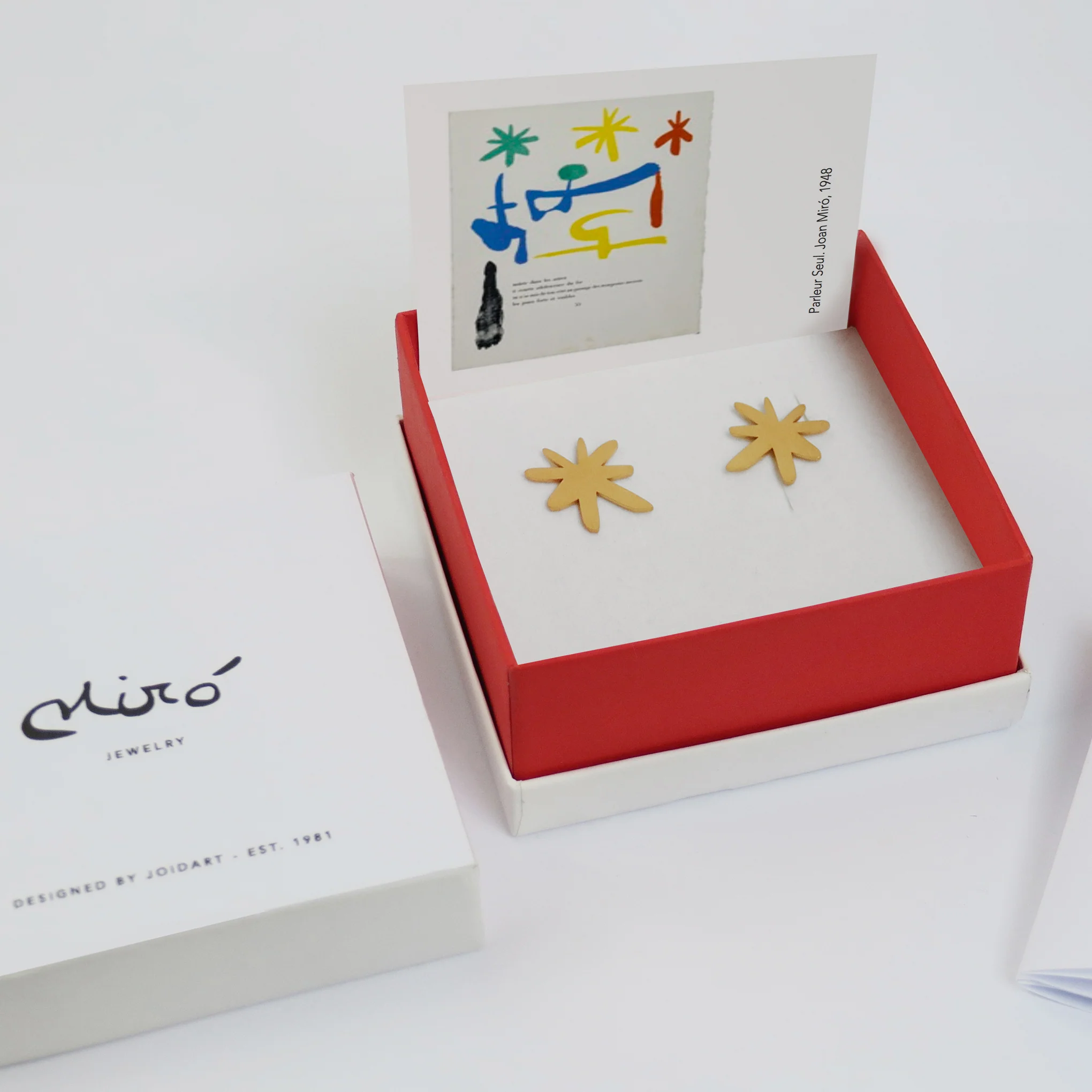 Joan Miró Gold-Plated Star Earrings - Image 4
