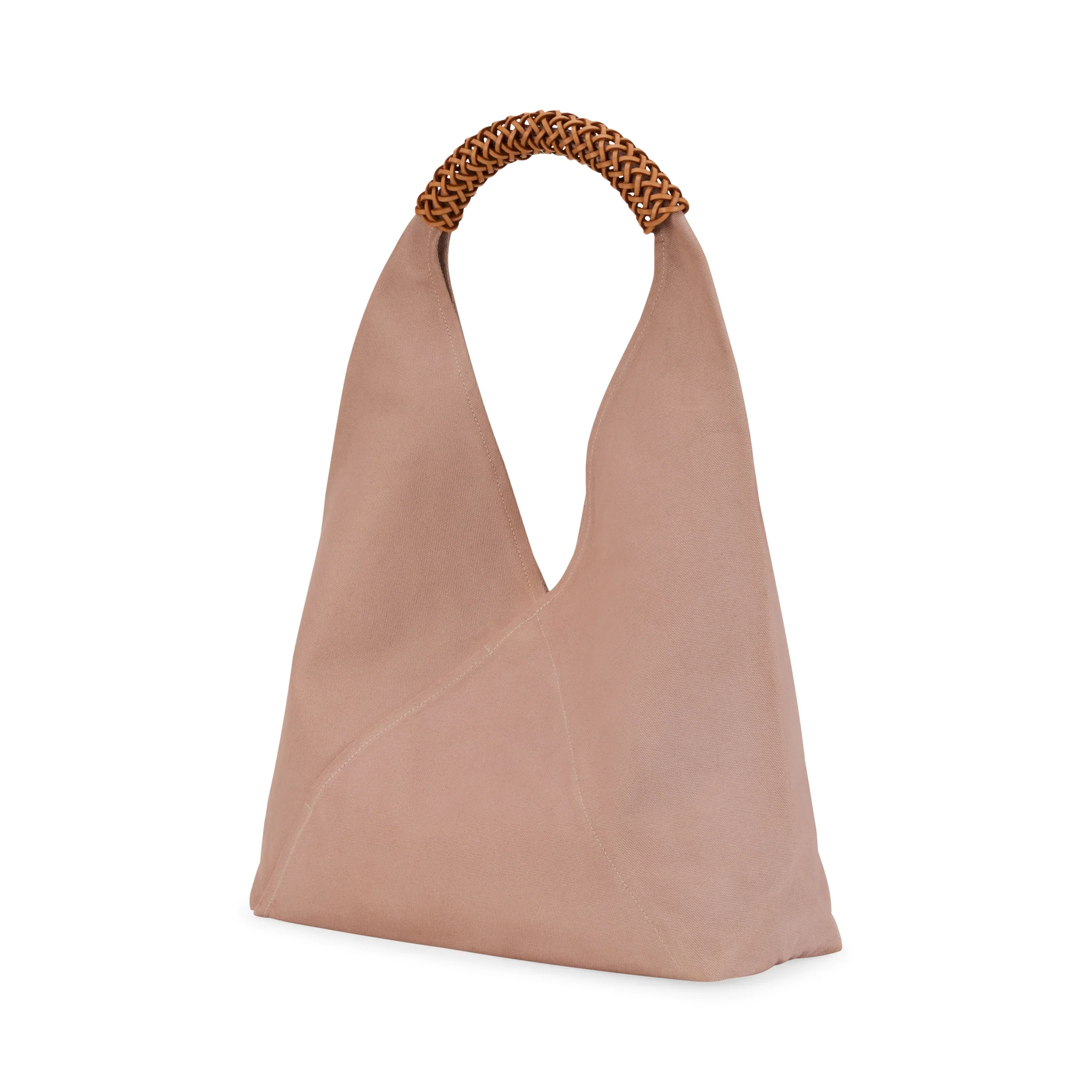 Kamaro’an Natural Dyed Woven Triangle Tote Bag - Purple - Image 3