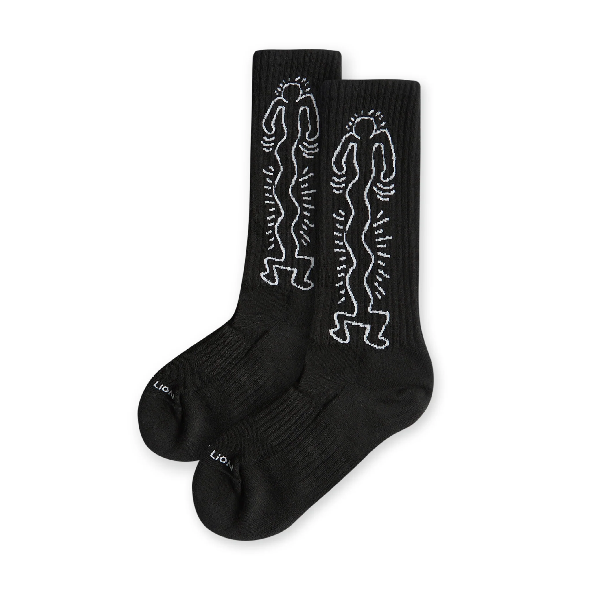 Keith Haring Mid-Calf Socks - Black
