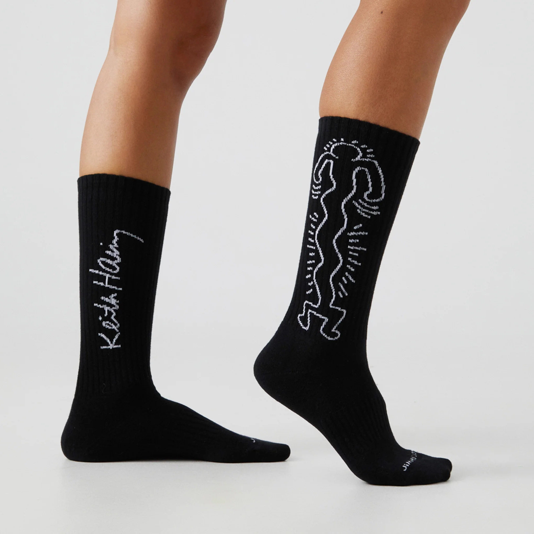 Keith Haring Mid-Calf Socks - Black - Image 2