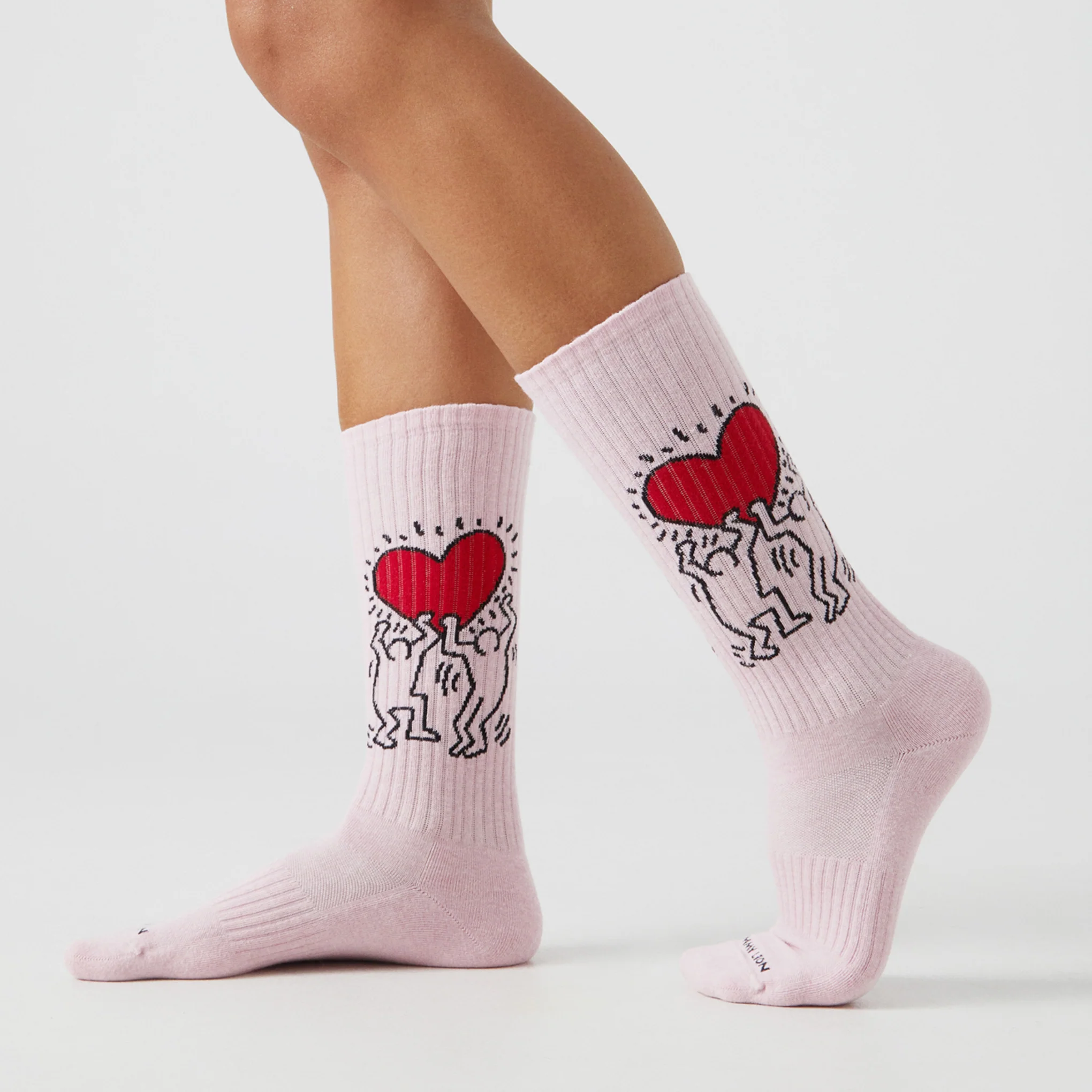 Keith Haring Mid-Calf Socks - Pink - Image 2
