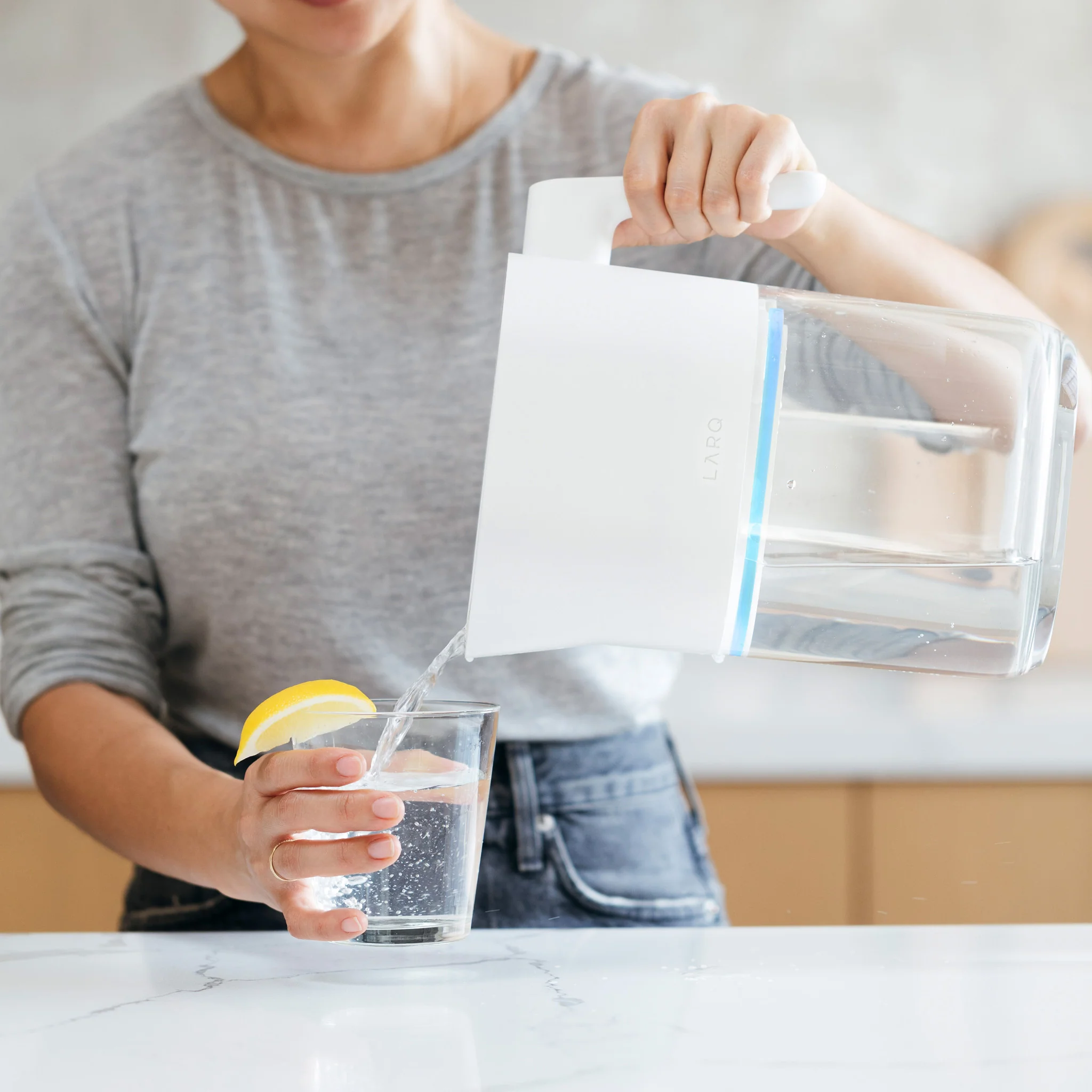 LARQ UV Purifying Pitcher - Granite White - Image 4