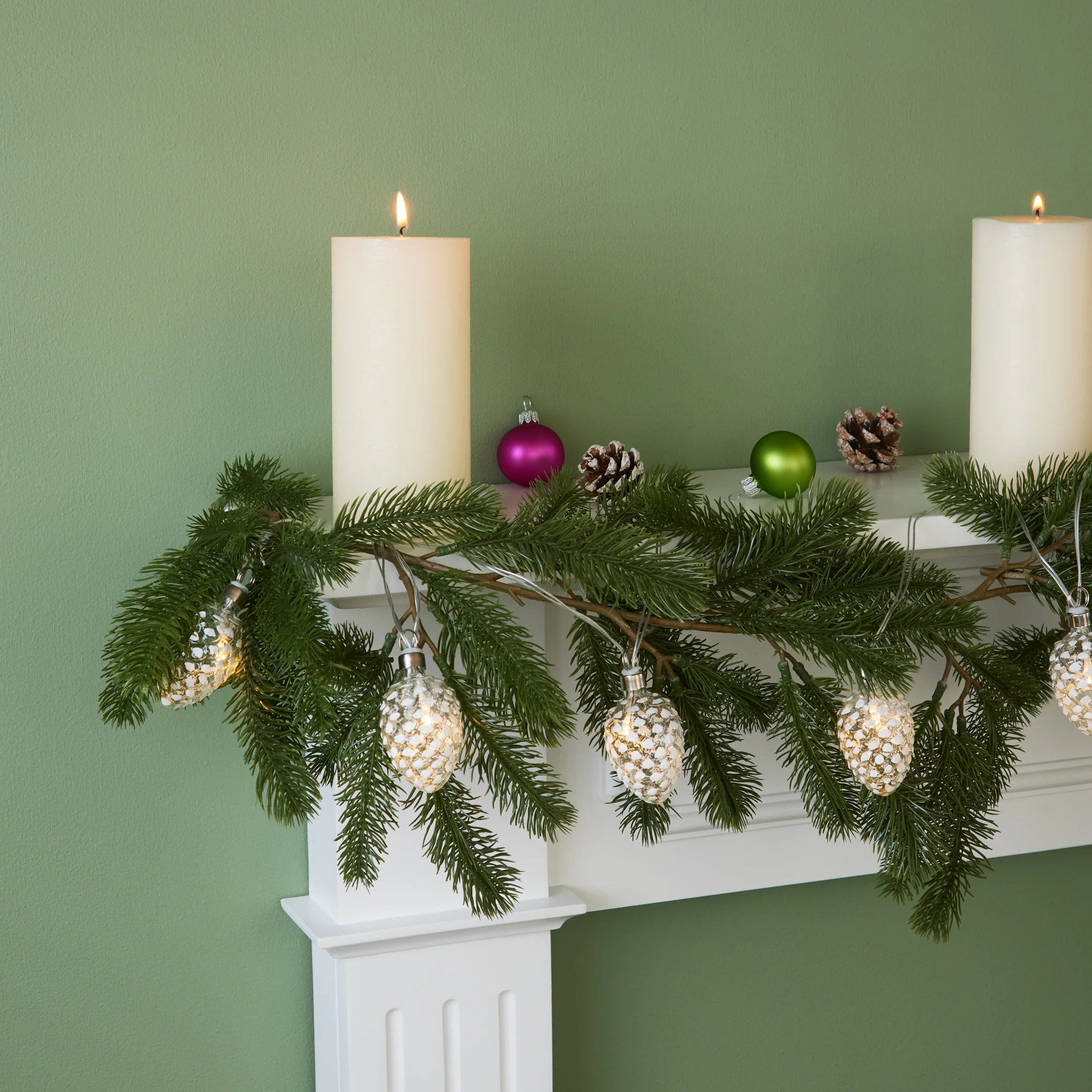 LED Holiday String Lights - Pinecone - Image 5