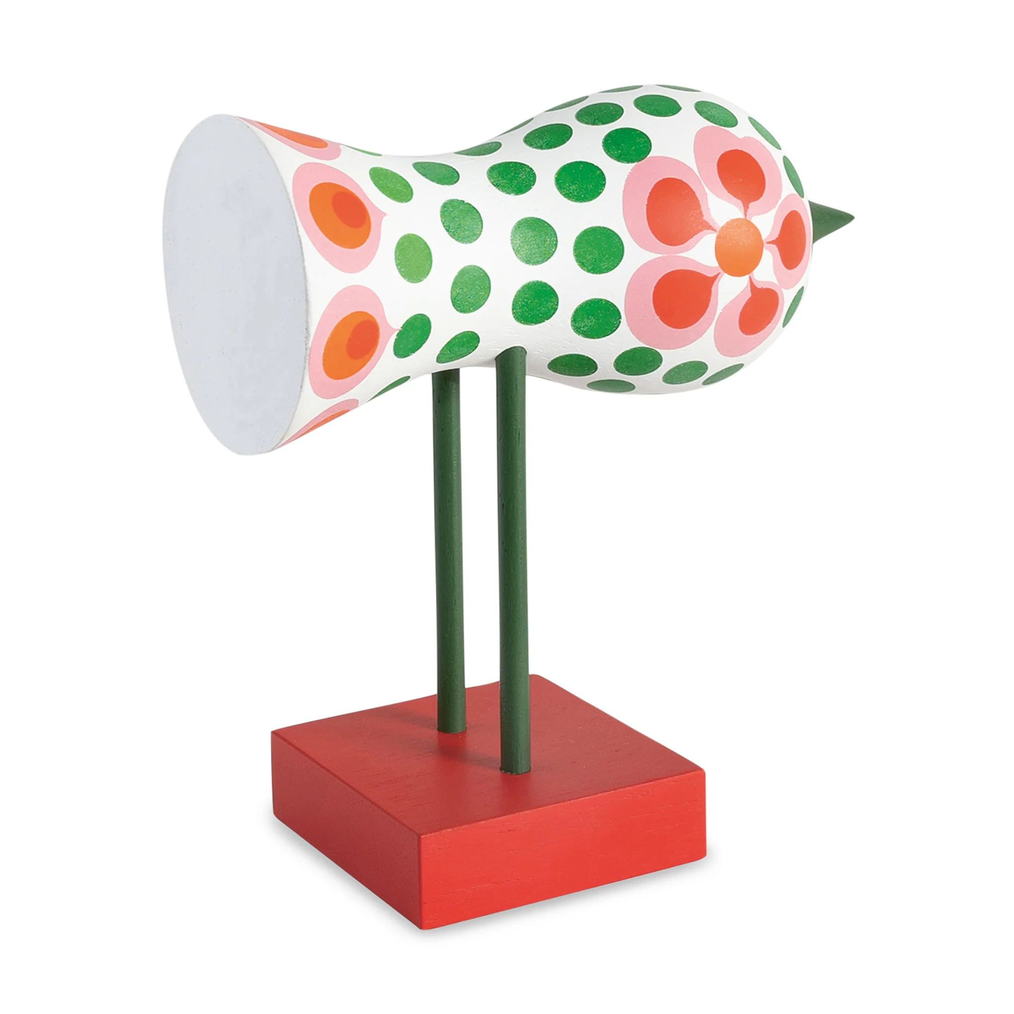 Lisa Larson Wooden Bird Object - Red Base - Image 4