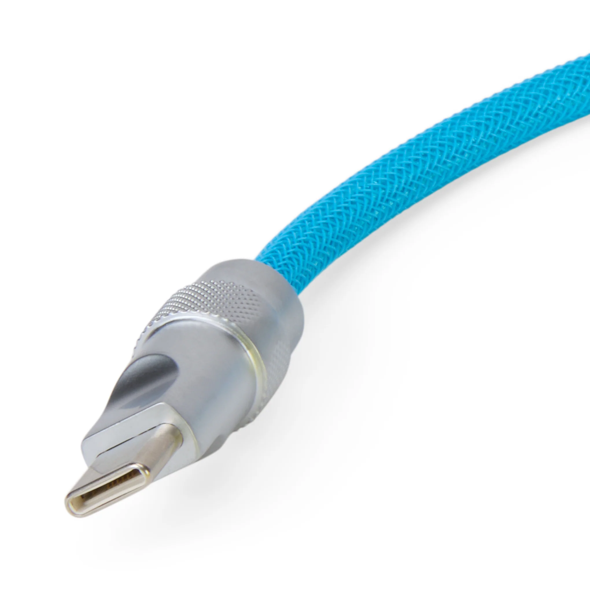 Lollipop USB-C to USB-C Charging Cable - Lime/ Blue - Image 3