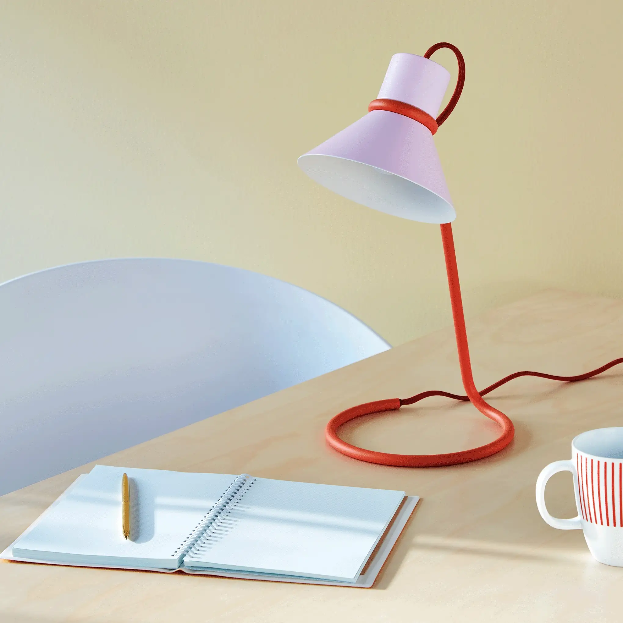 Loop de Loop Table Lamp - Pink/ Orange - Image 2