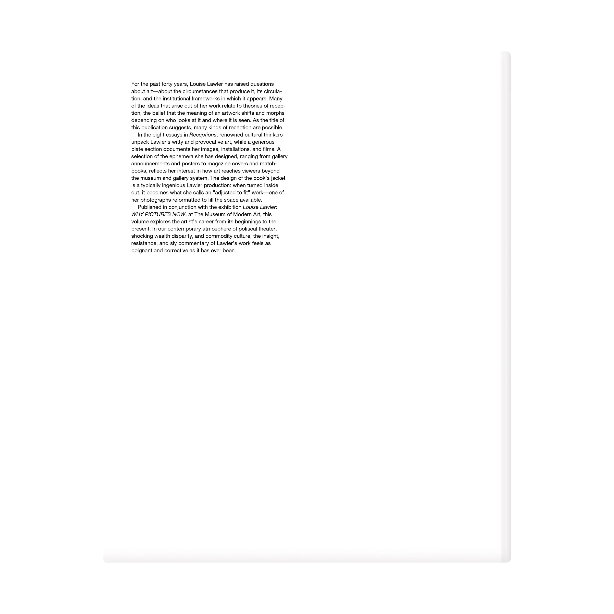 Louise Lawler: Receptions - Hardcover - Image 2