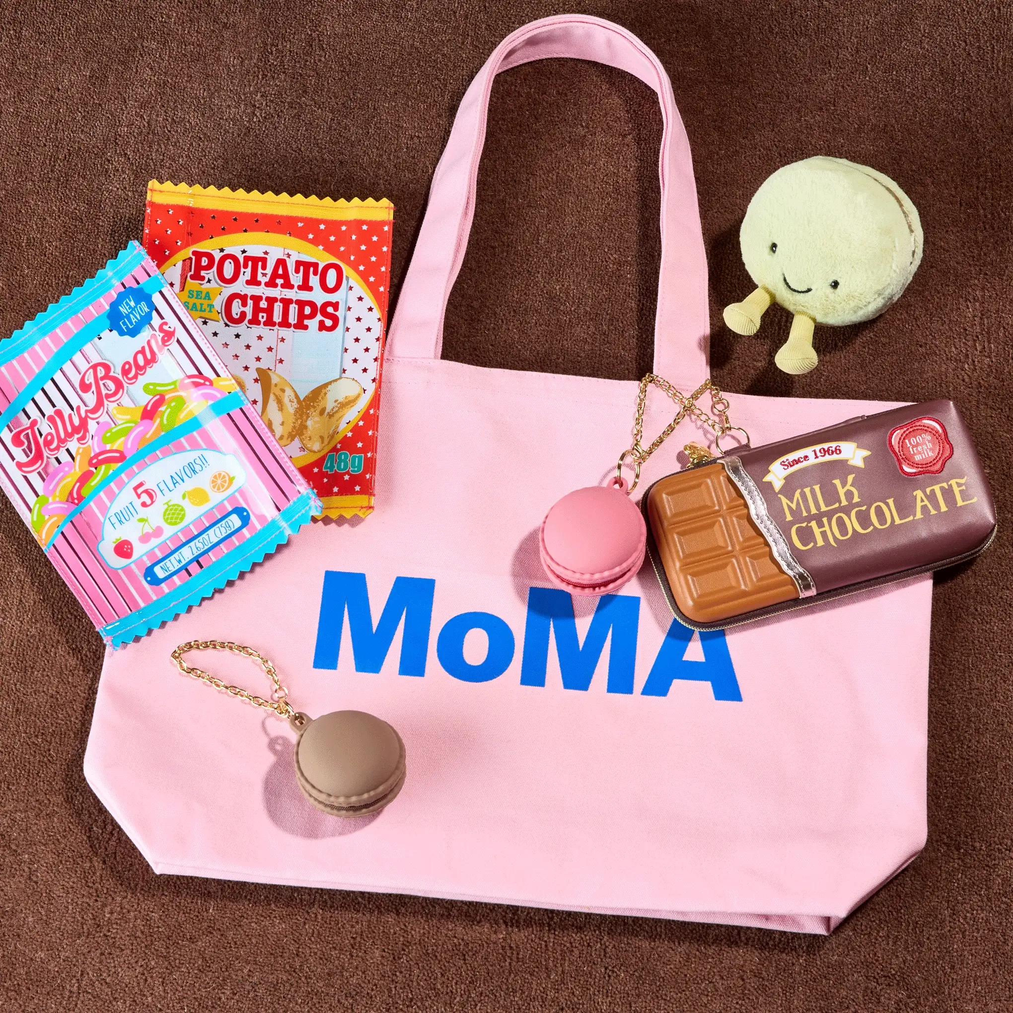 Macaron Pouch Bag Charm - Chocolate - Image 2
