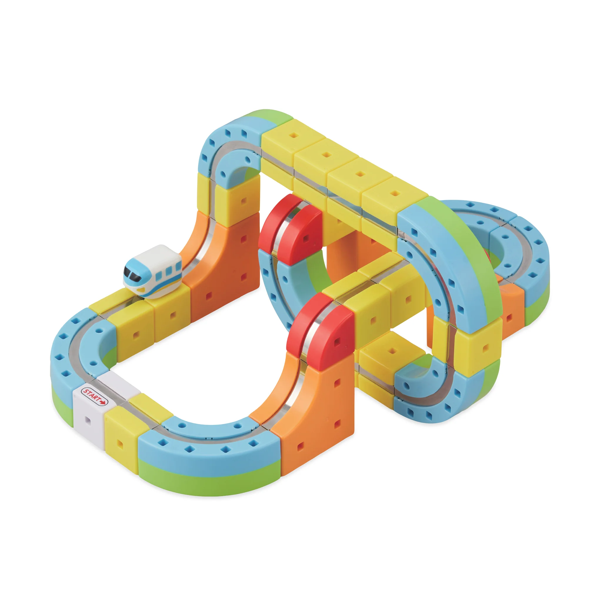Magnetic Train Rail Cube Block Toy Set - Starter 32 pcs - Image 3