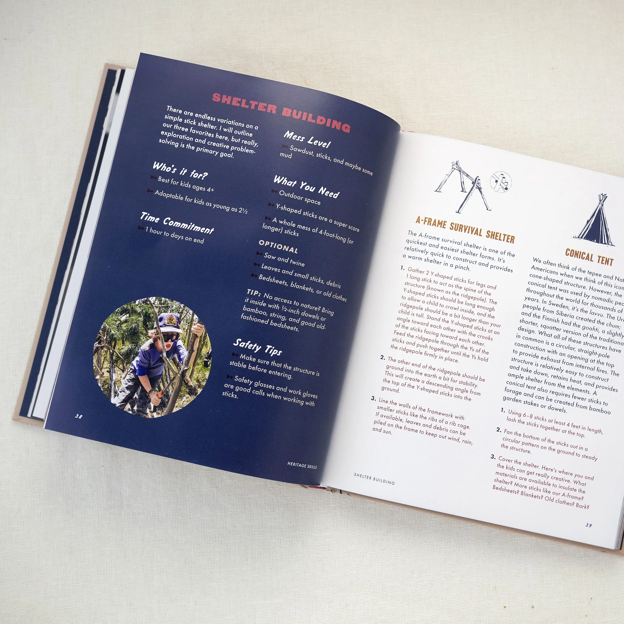 Maker Camp: Heritage Crafts and Skill-Building Projects for Kids - Hardcover Book - Image 3
