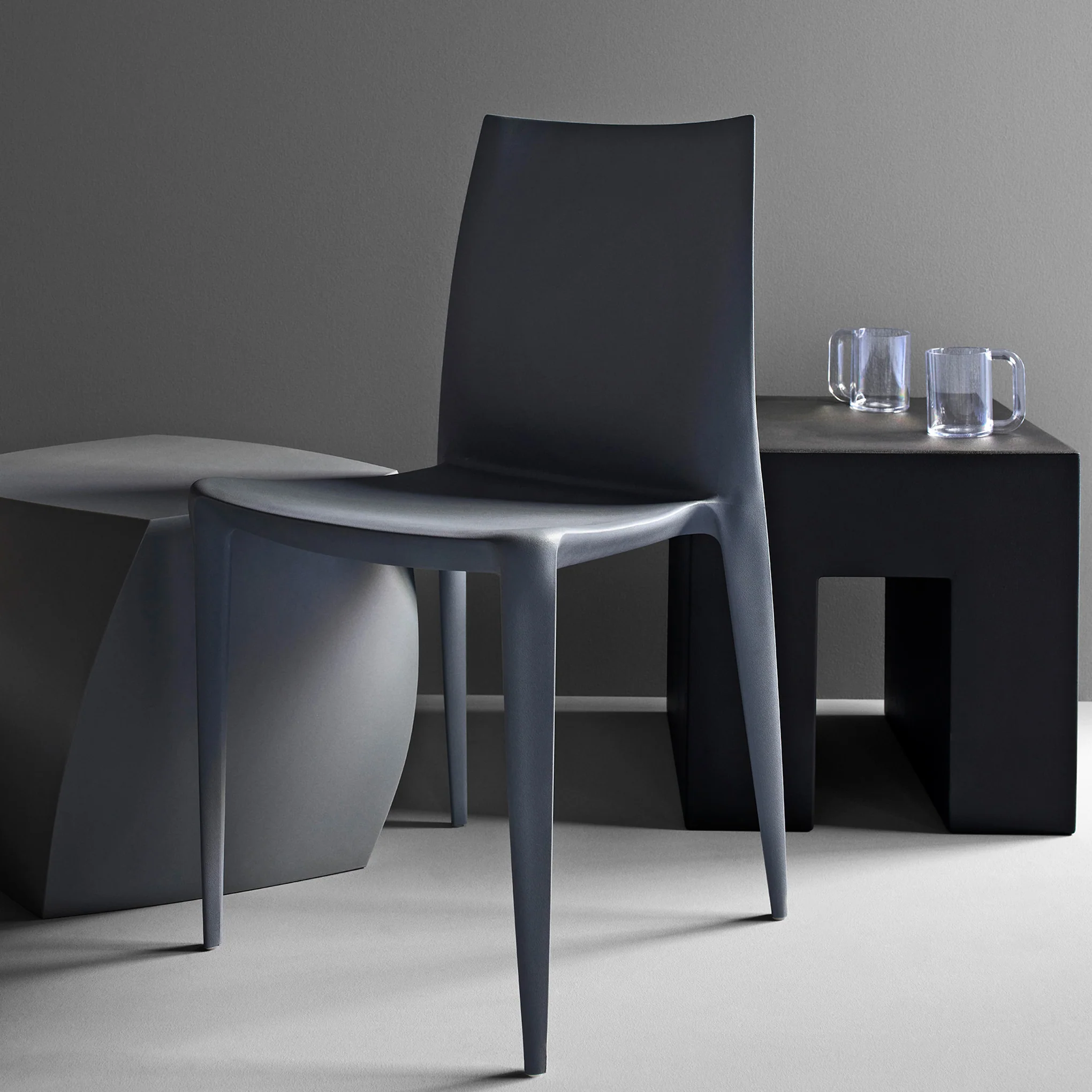 Mario Bellini Stacking Chair from Heller - Set of 2 - Dark Gray - Image 6
