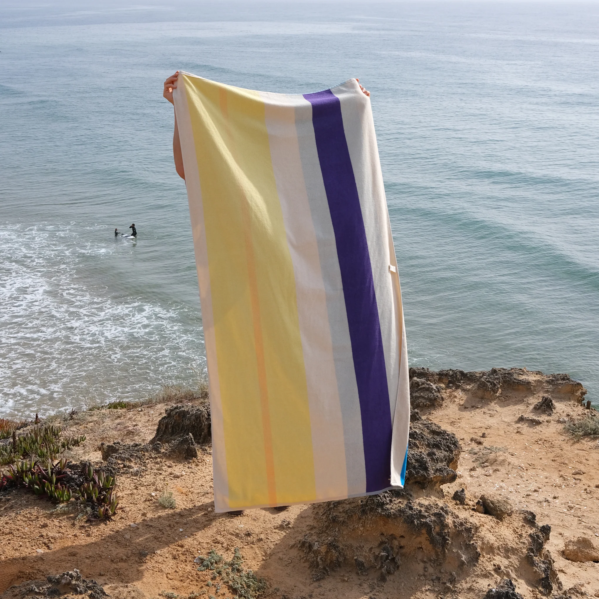 Martens Cotton Towels - Aqua/ Orange/ Purple/ Yellow - Image 2
