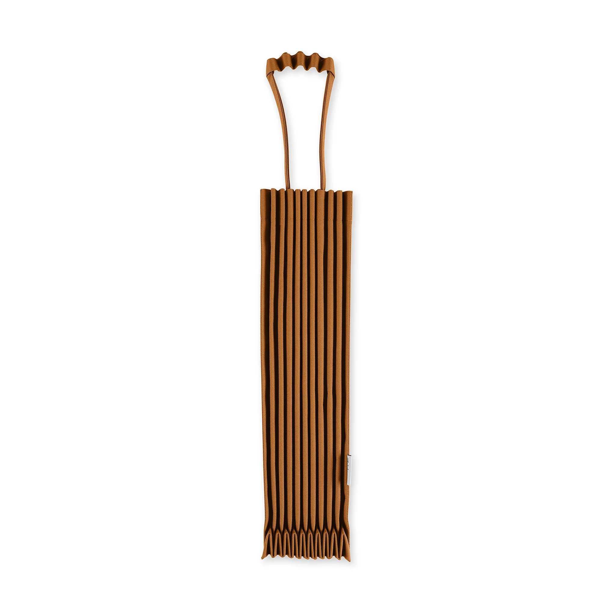 me ISSEY MIYAKE Recycled Polyester Trunk Pleats Bag - Camel