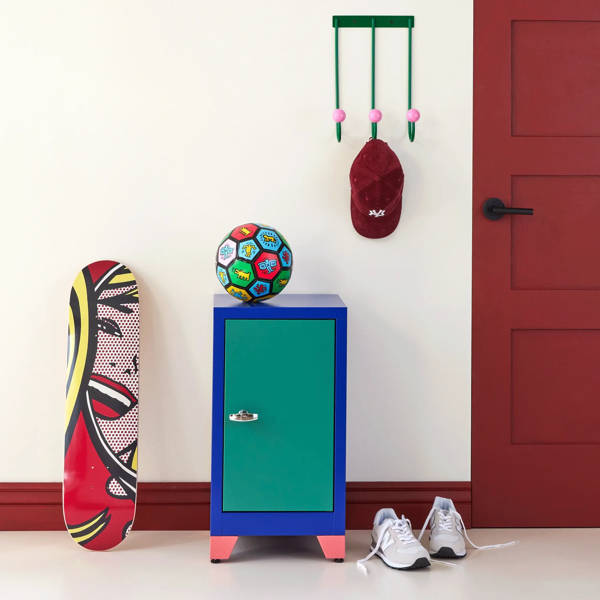 Metal Locker & Side Table - Green - Image 8