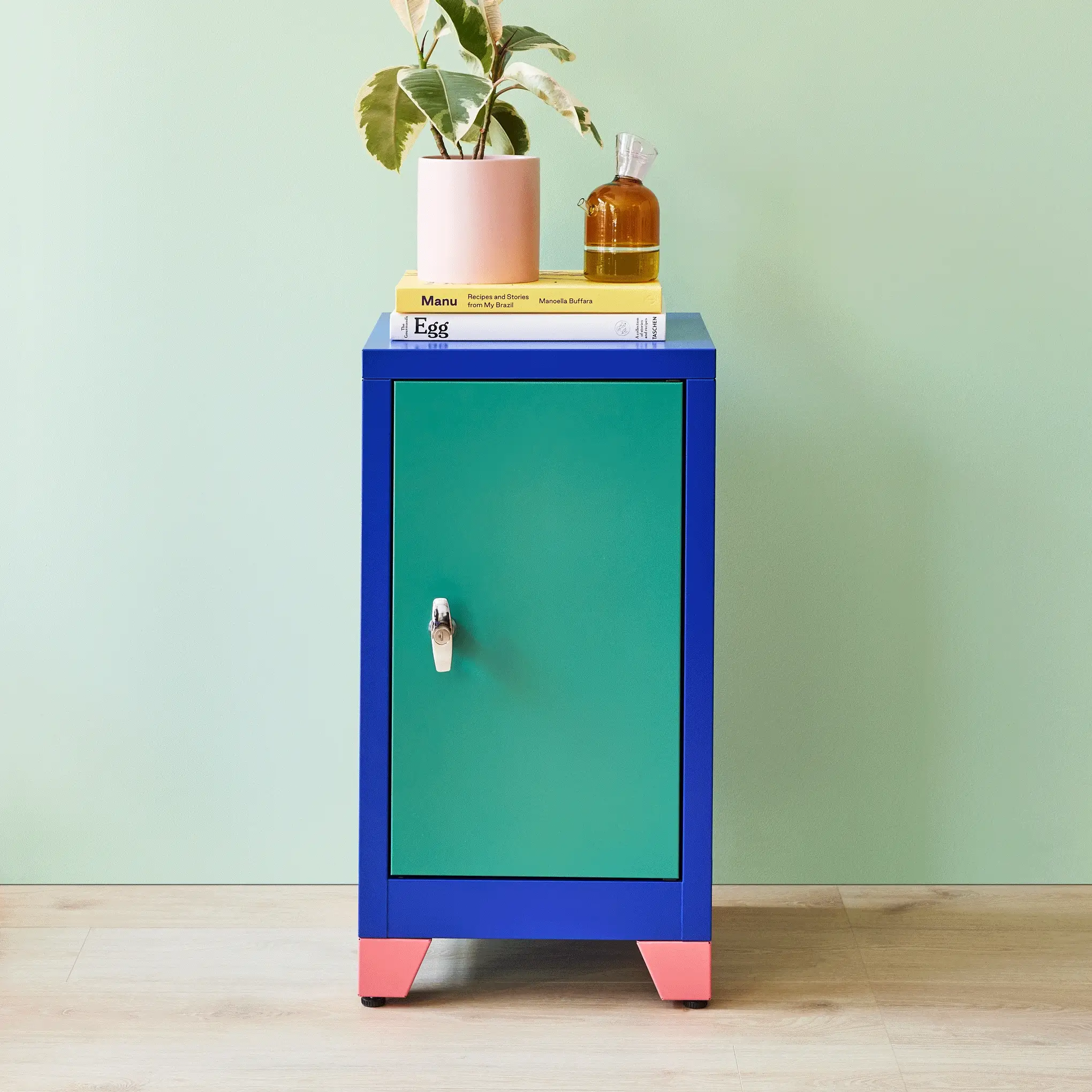 Metal Locker & Side Table - Green - Image 9