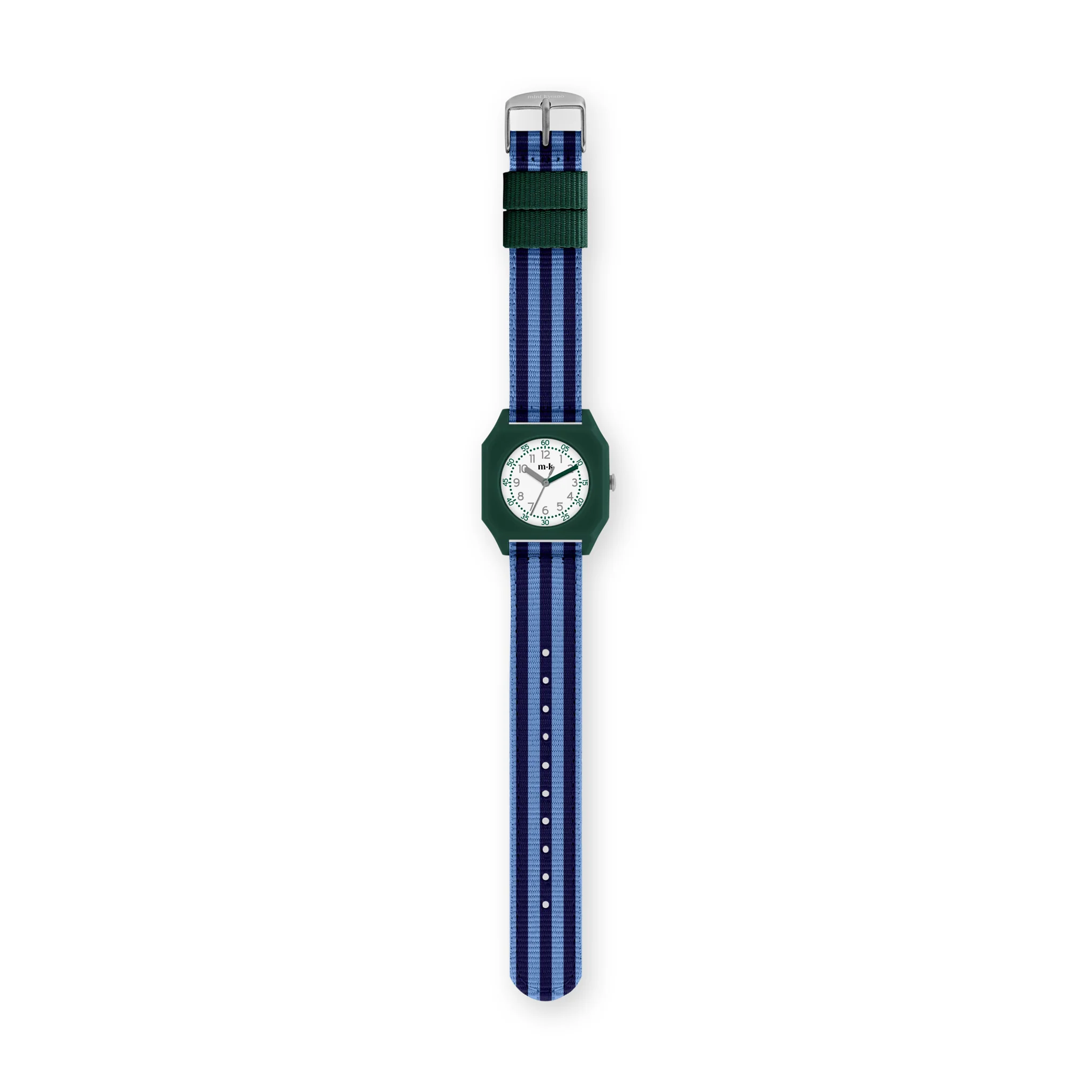 Mini Kyomo Watch - Blue/ Green Stripes