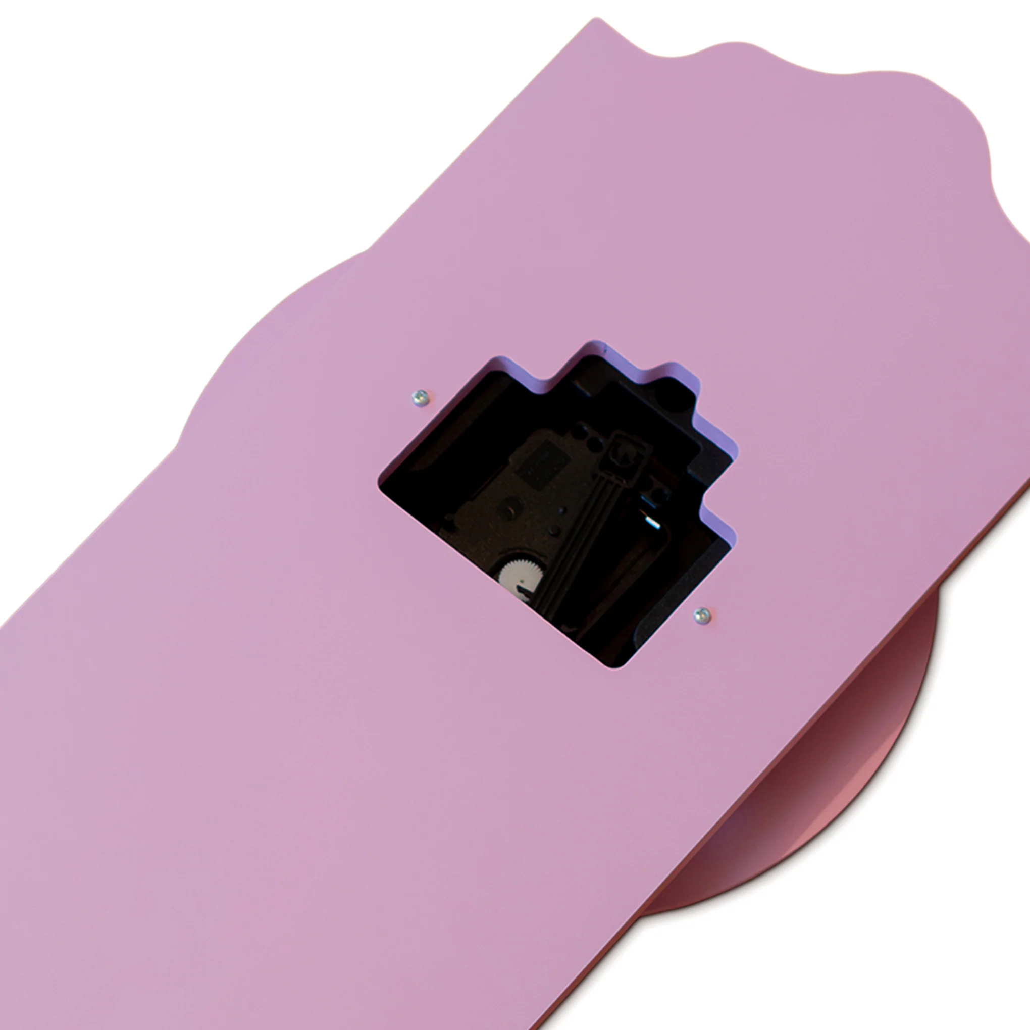 Modern Pendulum Wall Clock - Pink/ Yellow - Image 3
