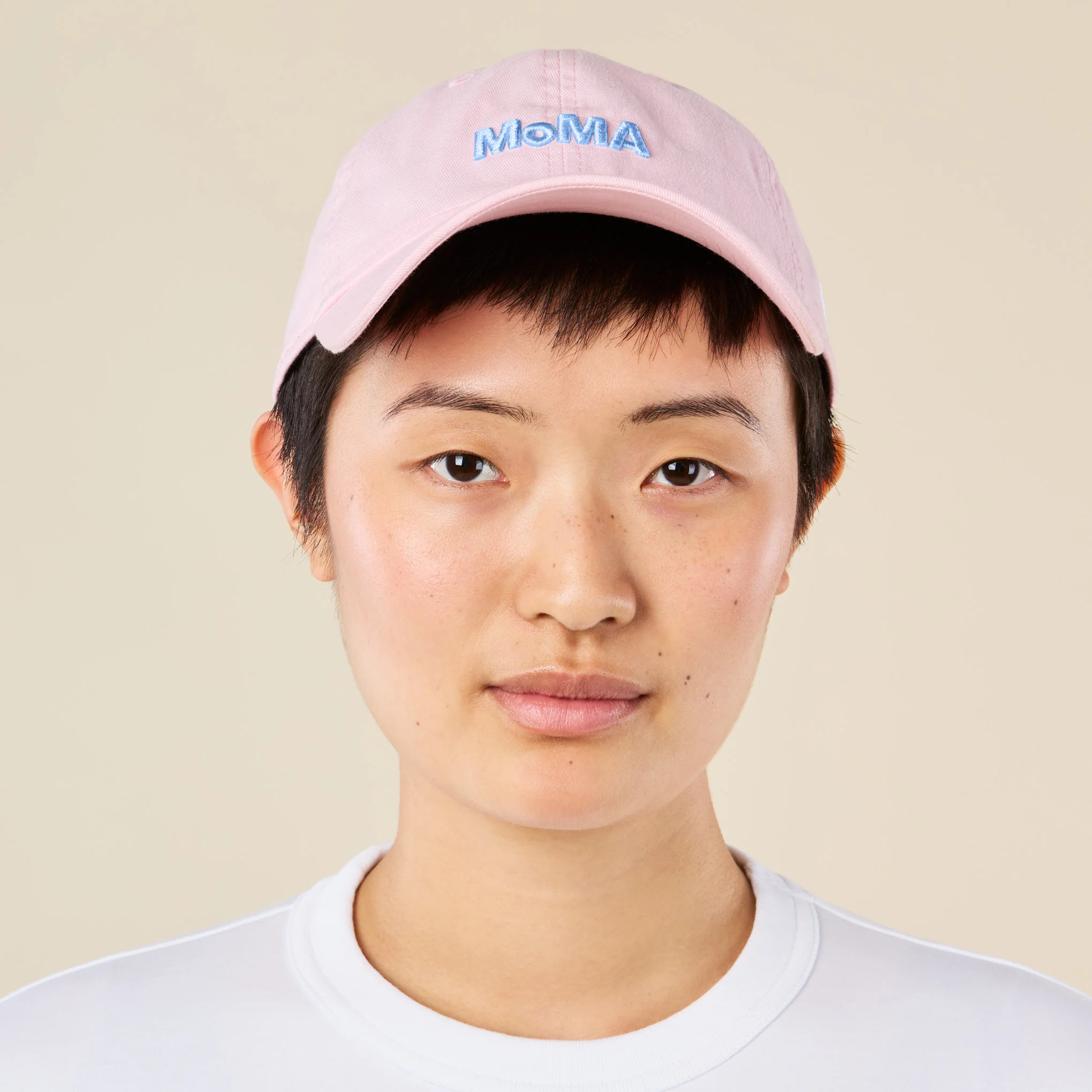 Colorful MoMA Adjustable Baseball Cap - Pink/ Light Blue - Image 2
