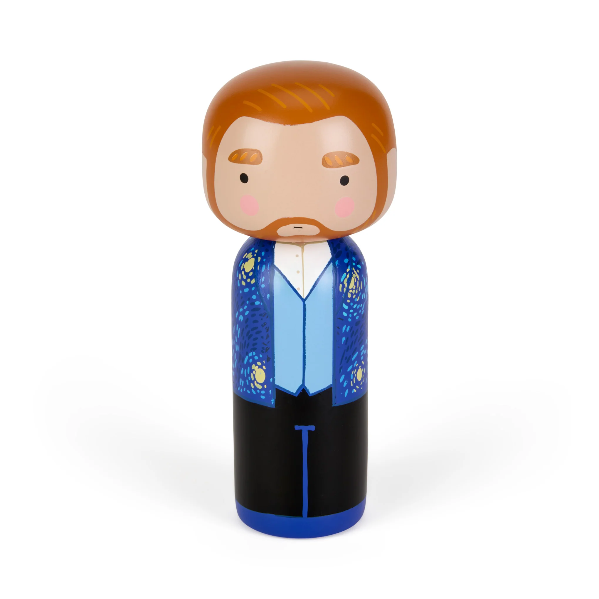 Artist Wooden Kokeshi Doll - Vincent van Gogh