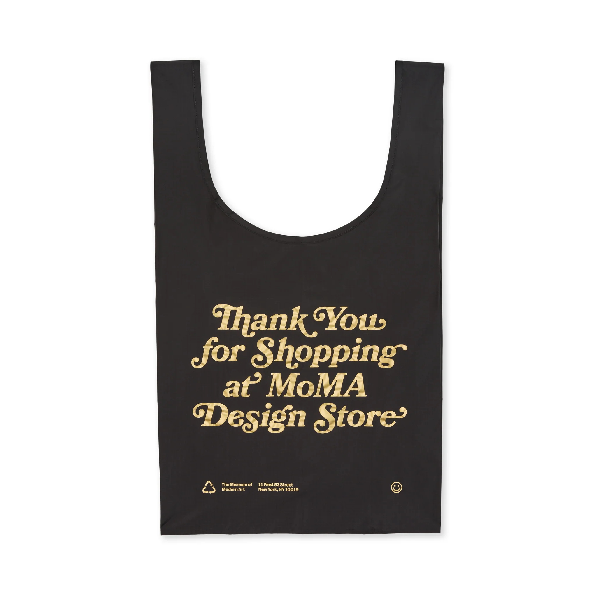 MoMA Baggu Recycled Nylon Standard Tote Bag - Black