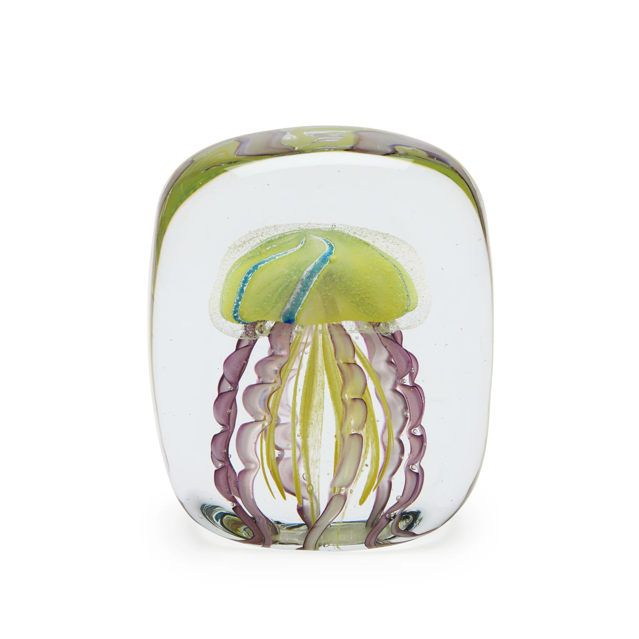 Jellyfish Glass Objet d’Art - Short Yellow