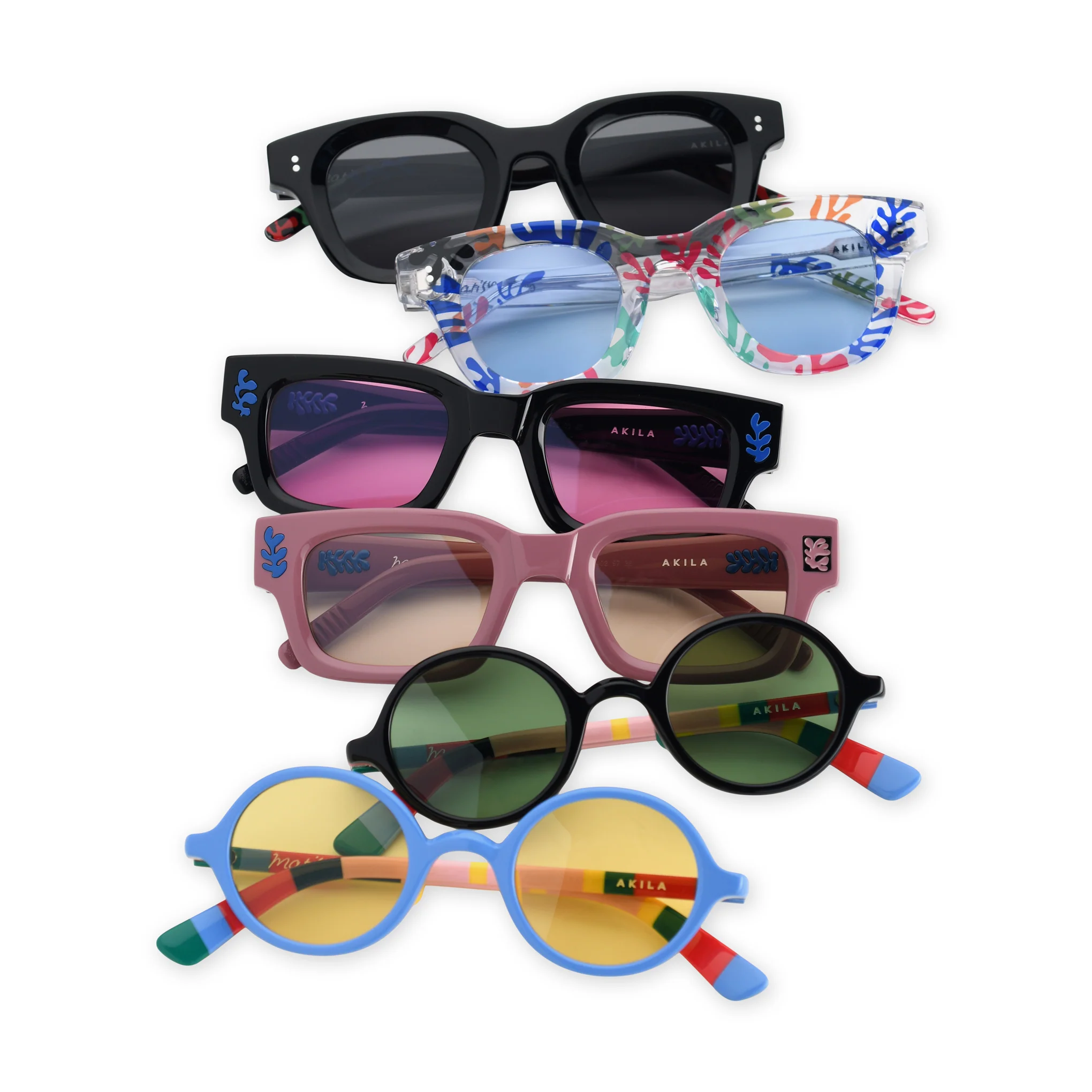 MoMA Henri Matisse Exhibition Catalogue Akila Sunglasses - Blue/ Yellow - Image 6