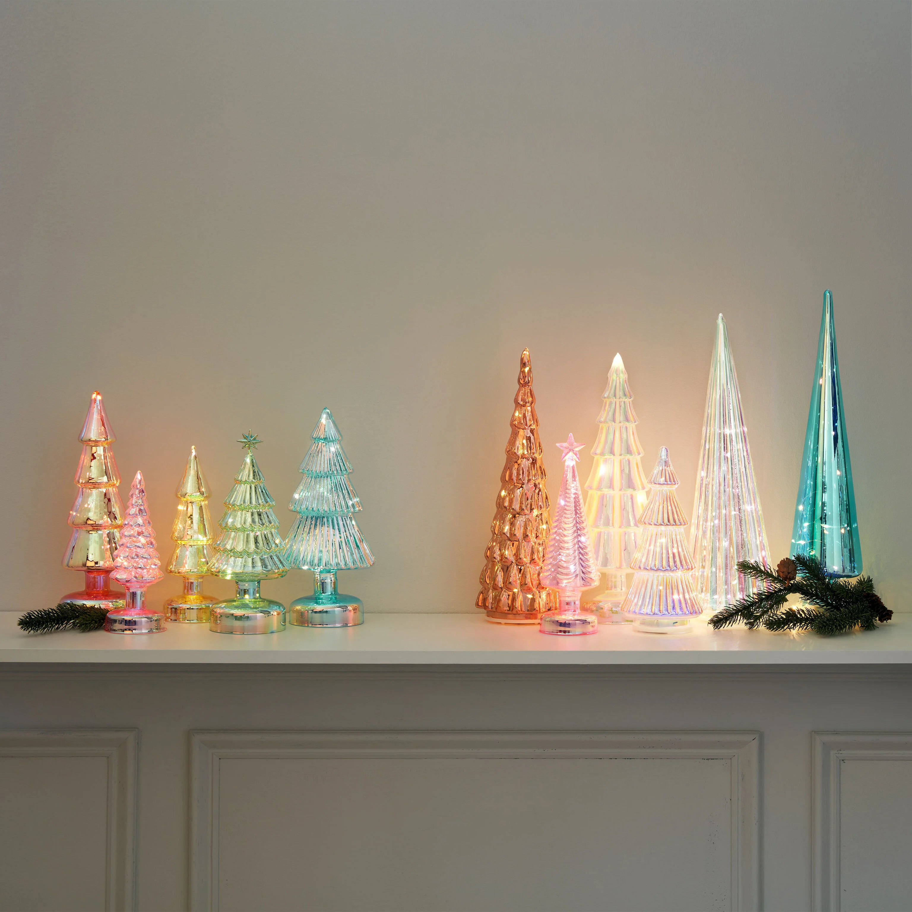 MoMA LED Glass Lighted Tree- Large - Multi - Image 4
