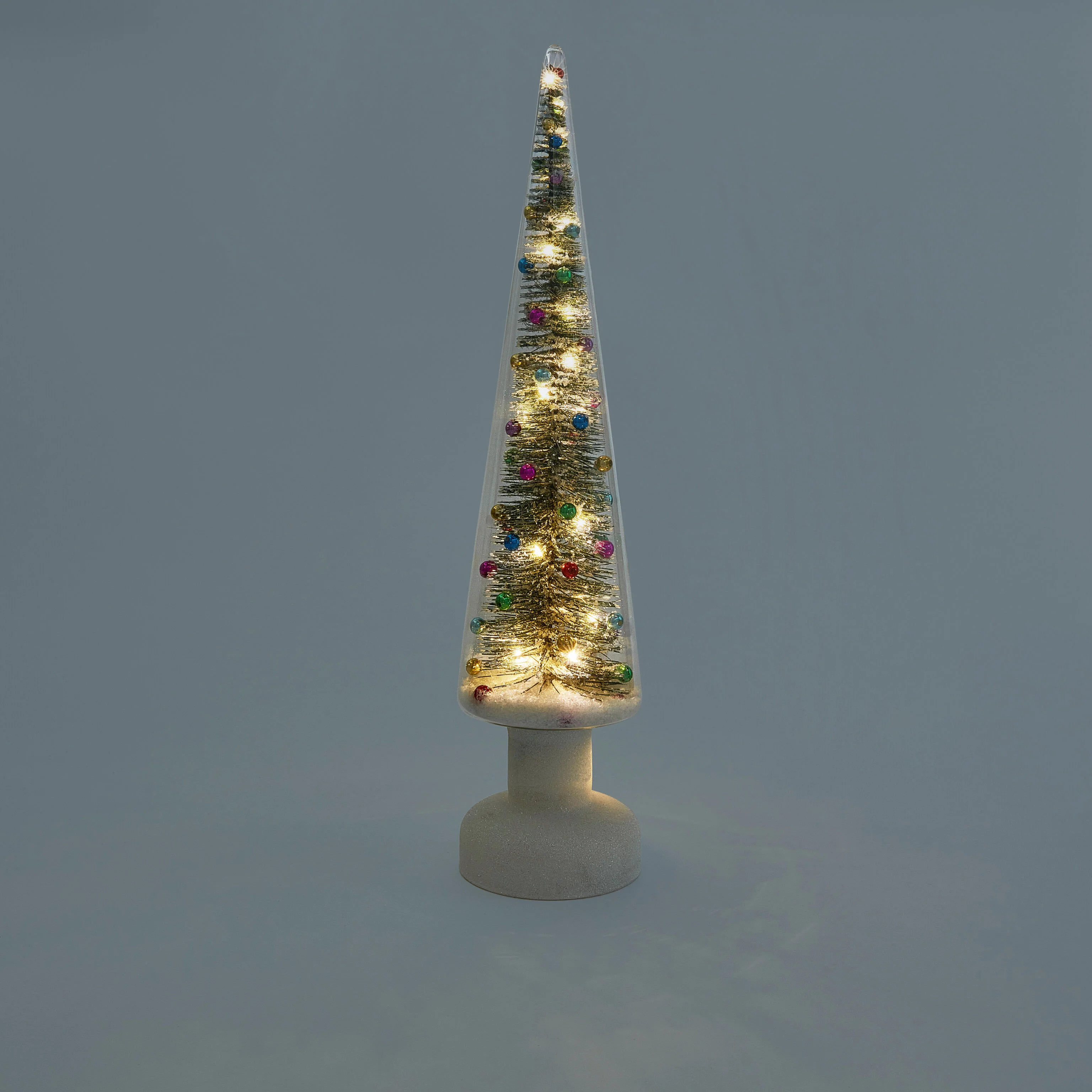 MoMA LED Snowy Wonderland Glass Lighted Tree - Large - Image 3