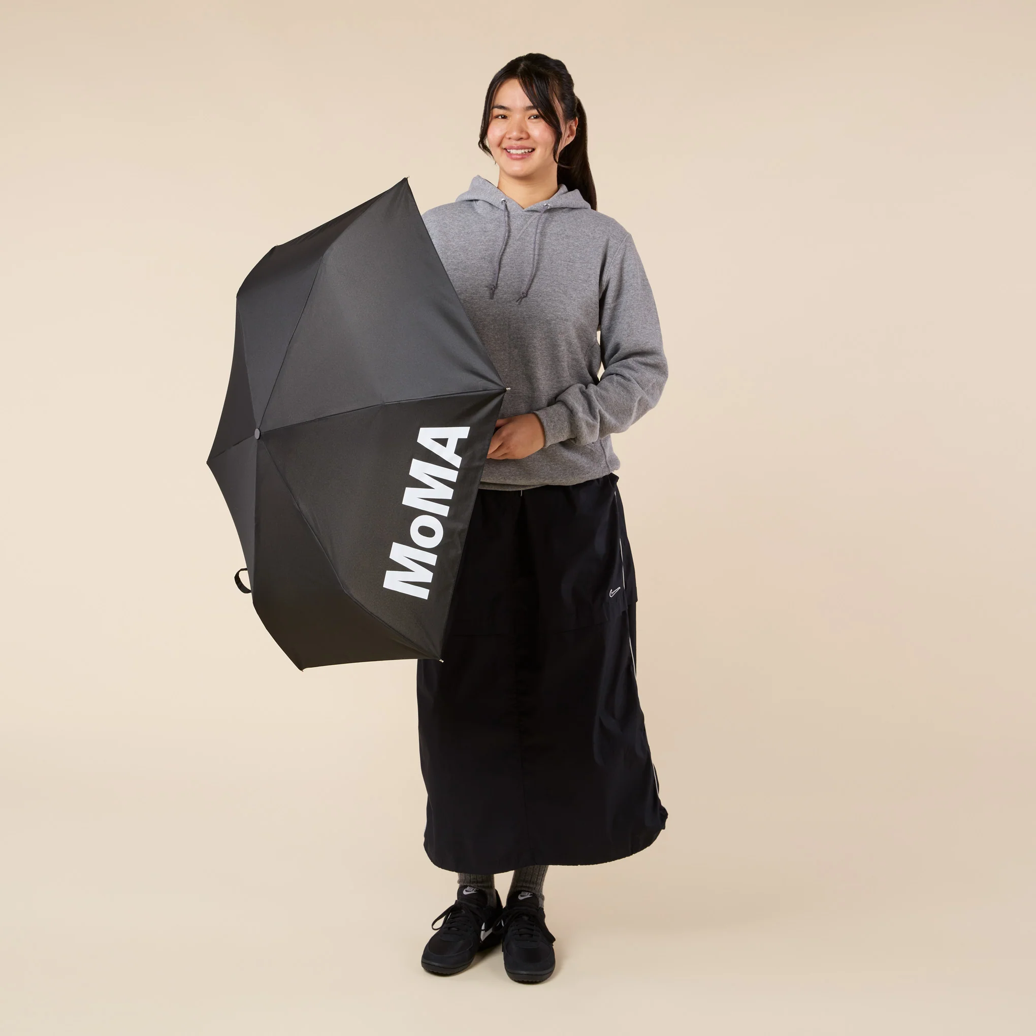 MoMA Mini Logo Automatic Recycled Plastic Umbrella - Image 2