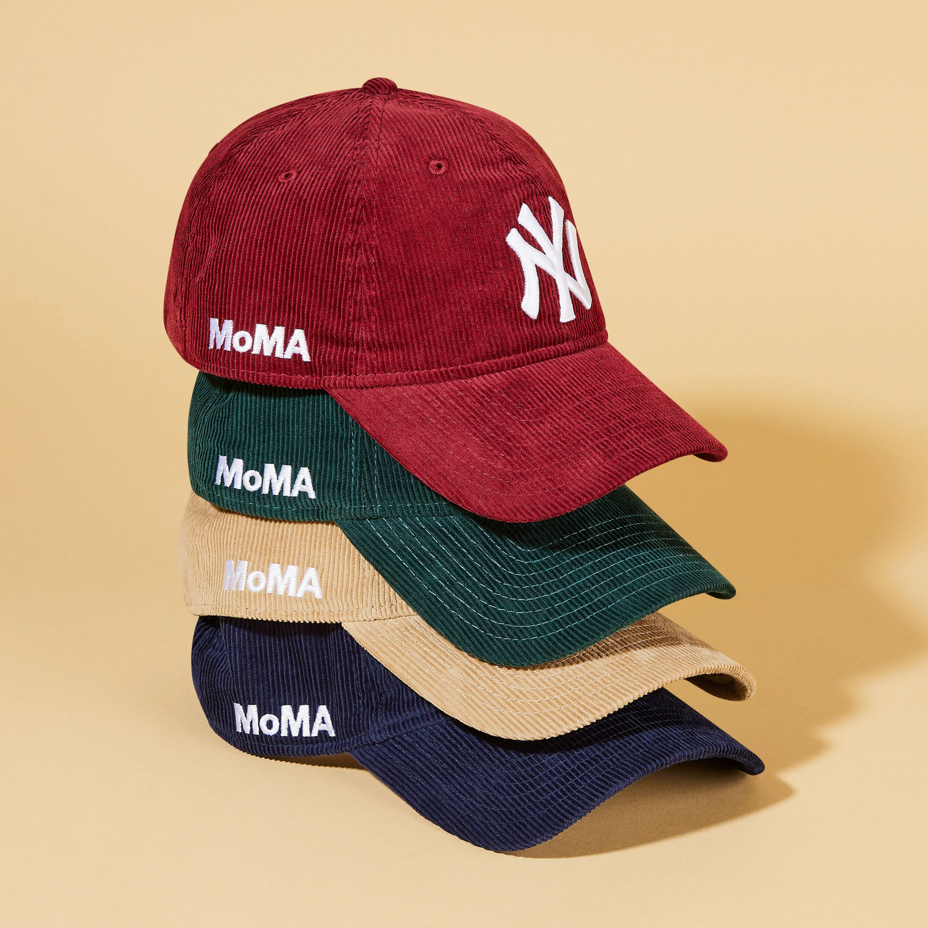 MoMA NY Yankees 9TWENTY Corduroy Adjustable Baseball Cap - Green - Image 4