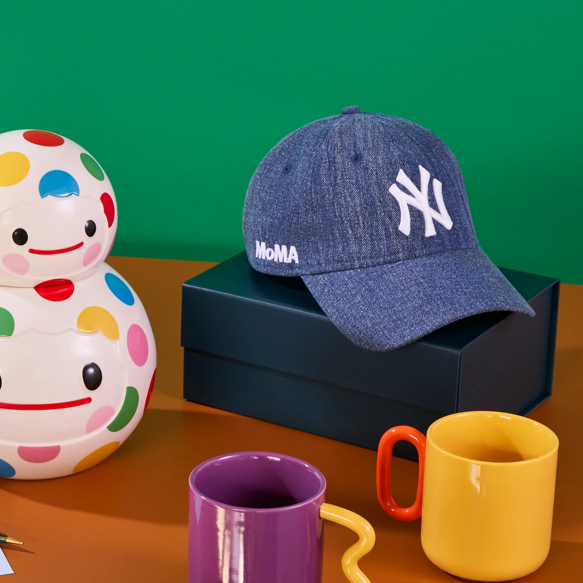 MoMA NY Yankees 9TWENTY Denim Adjustable Baseball Cap - Image 4