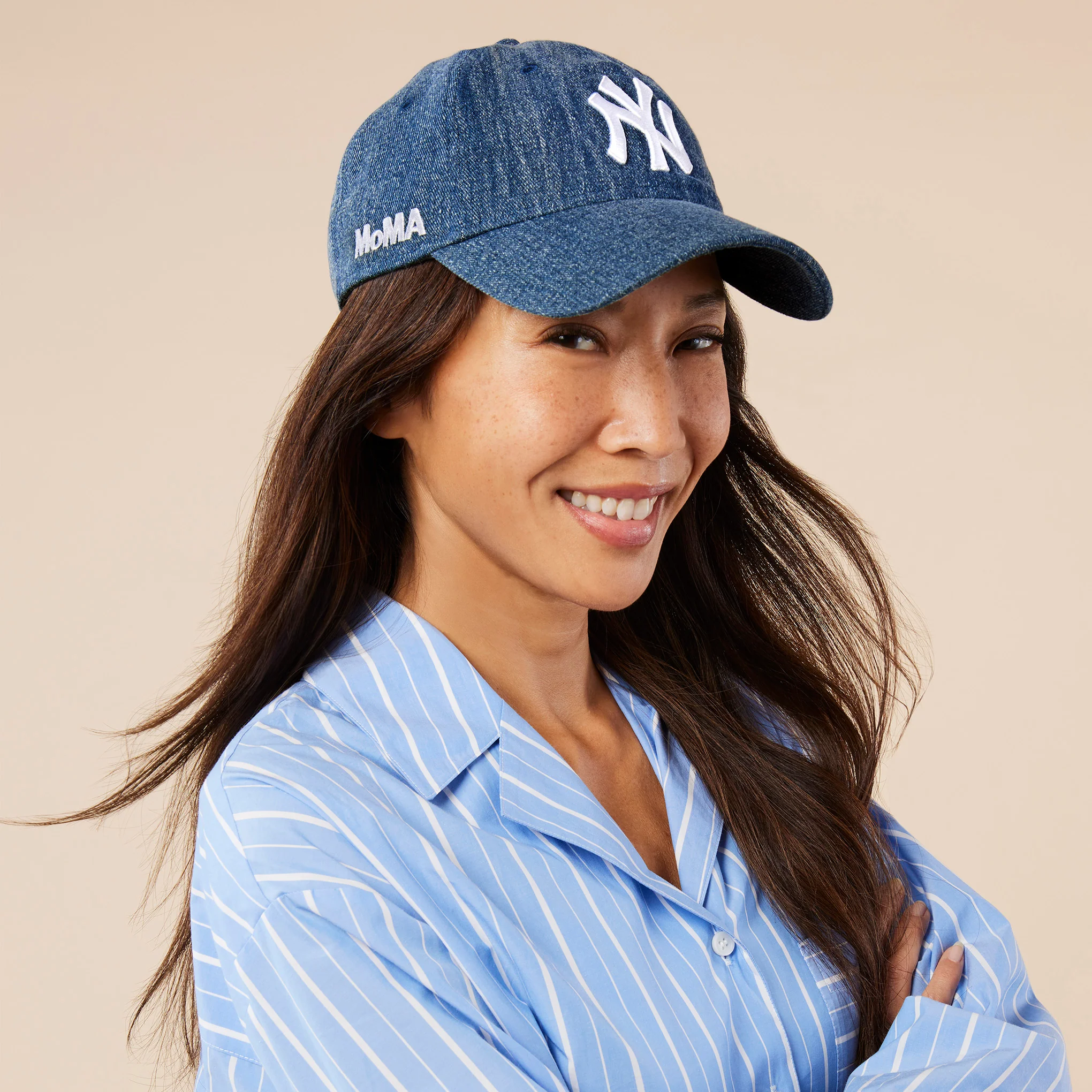 MoMA NY Yankees 9TWENTY Denim Adjustable Baseball Cap - Image 5