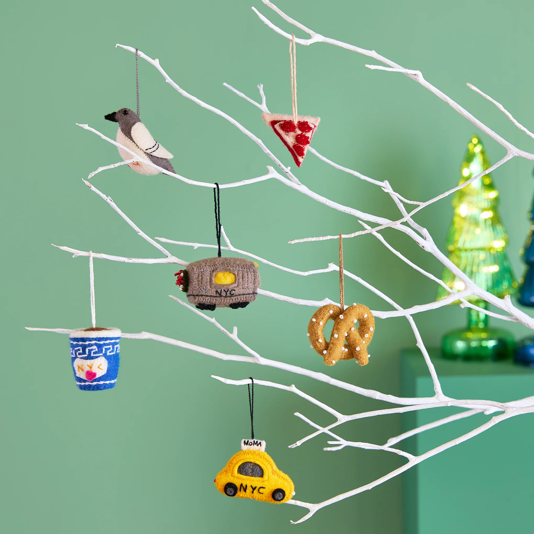MoMA NYC Mini Felt Holiday Ornaments - Set of 24 - Image 2
