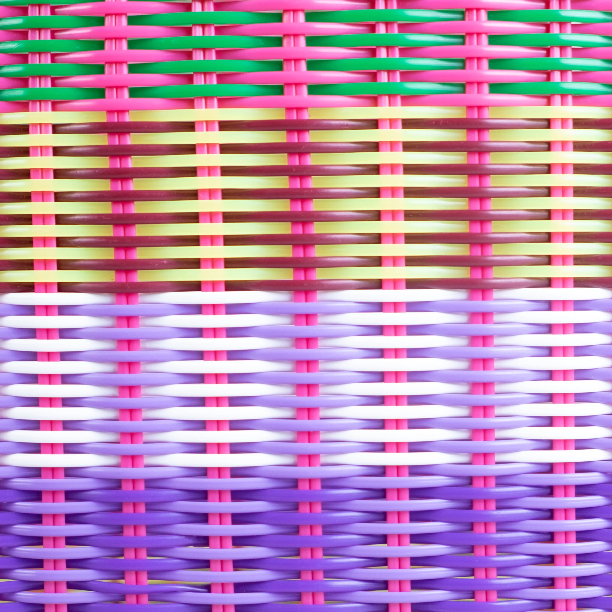 Rayas Multi-Colored Recycled Plastic Basket Bag - Loco Rosa - Image 3