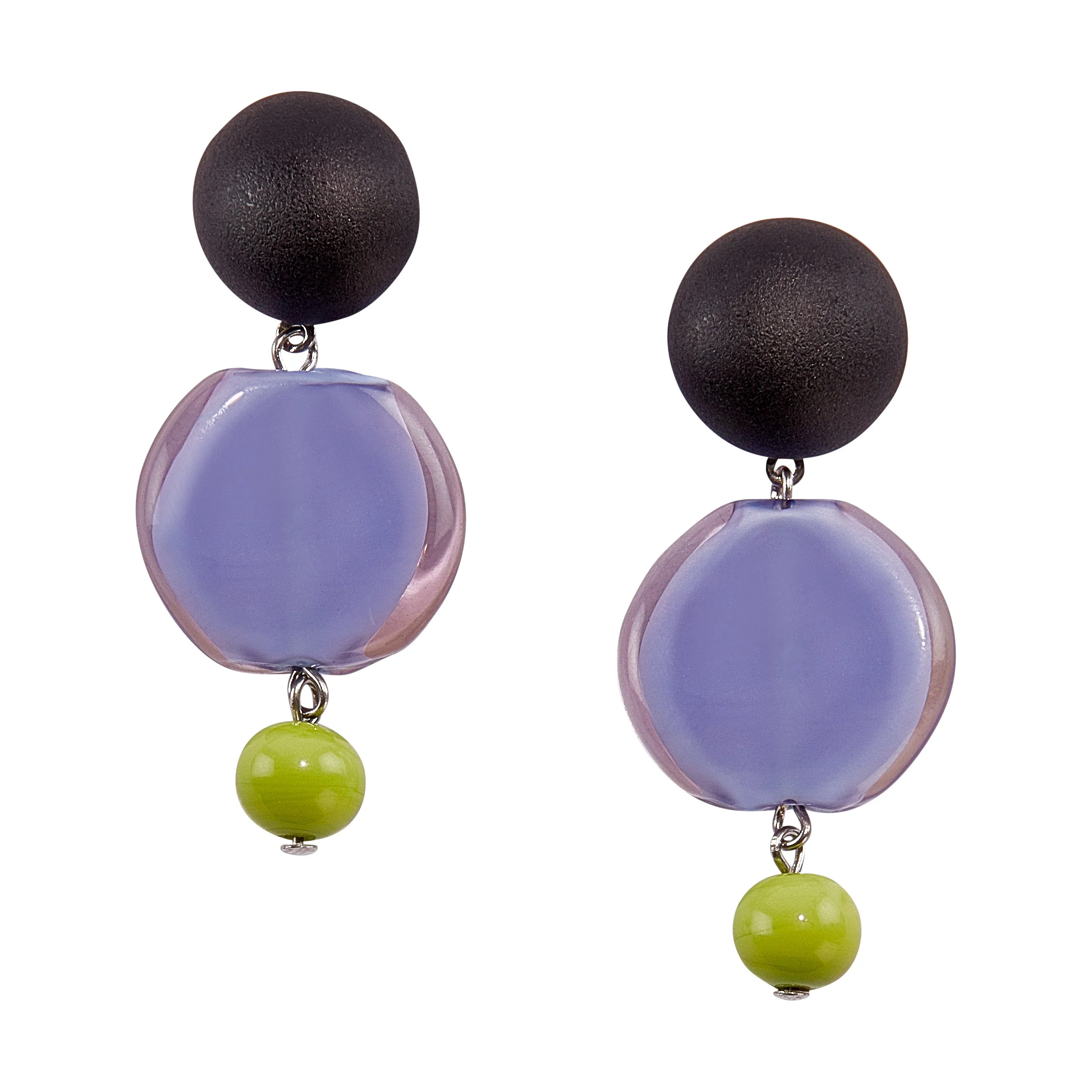 Murano Drop Earrings - Red - Image 9