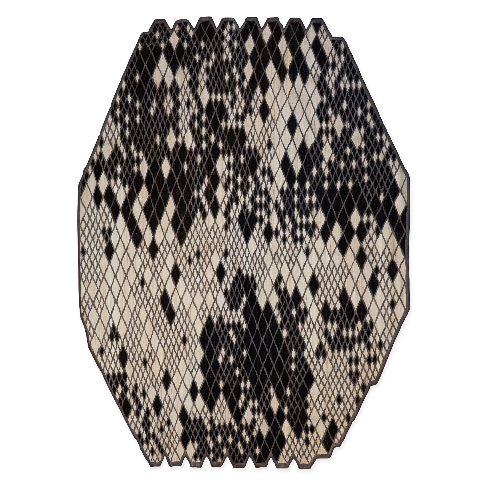Nanimarquina Losanges Rug Black - 7'7" x 9'10"