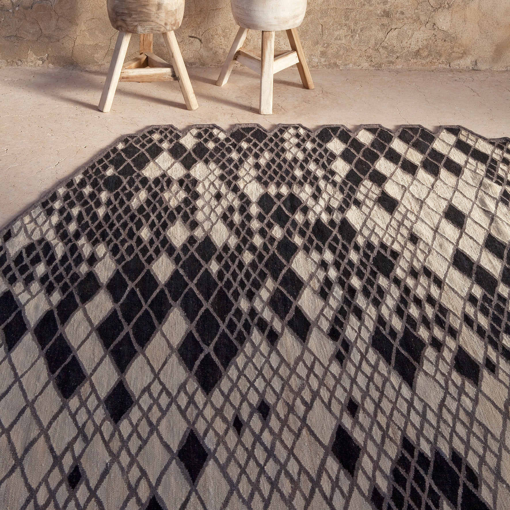 Nanimarquina Losanges Rug Black - 7'7" x 9'10" - Image 2