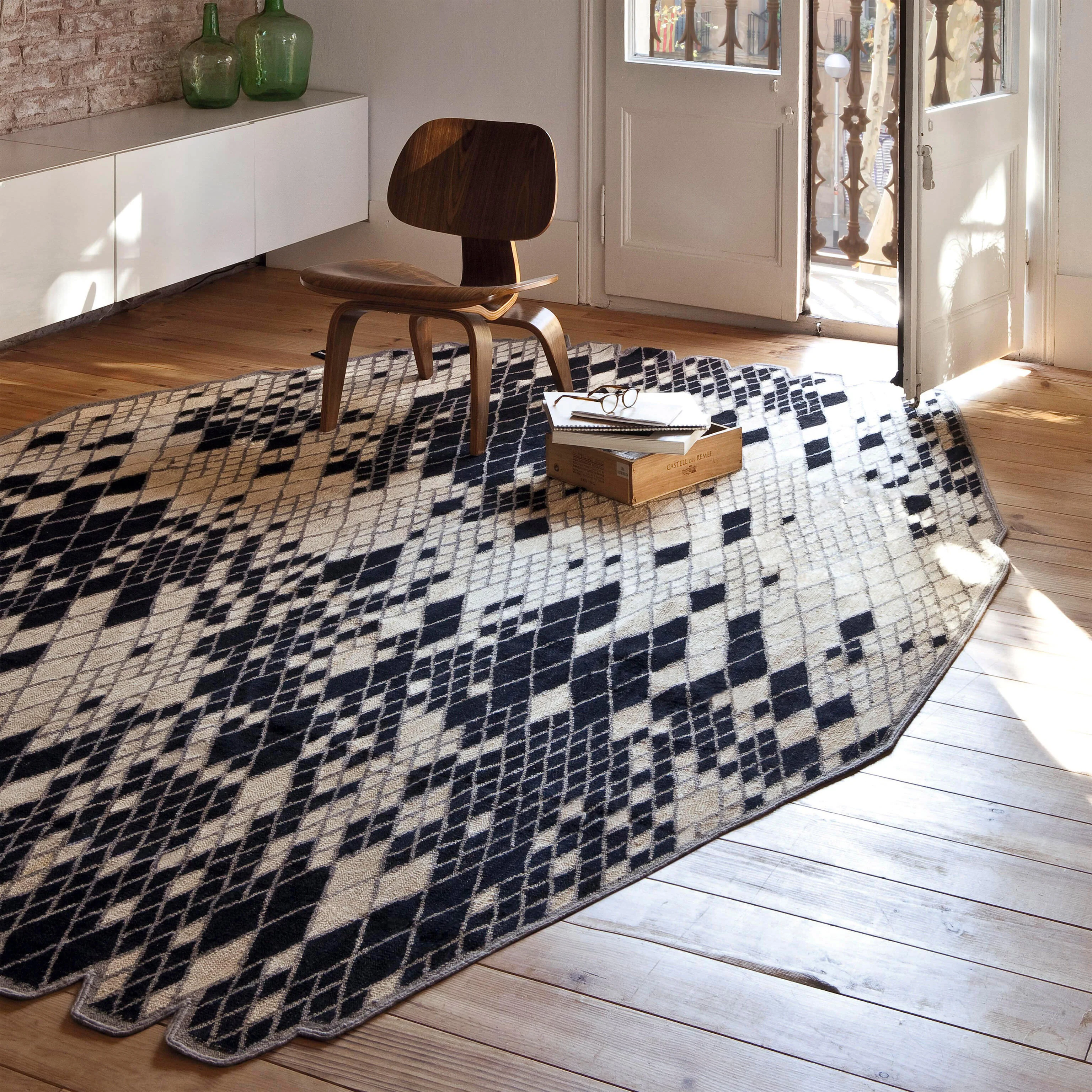 Nanimarquina Losanges Rug Black - 7'7" x 9'10" - Image 3