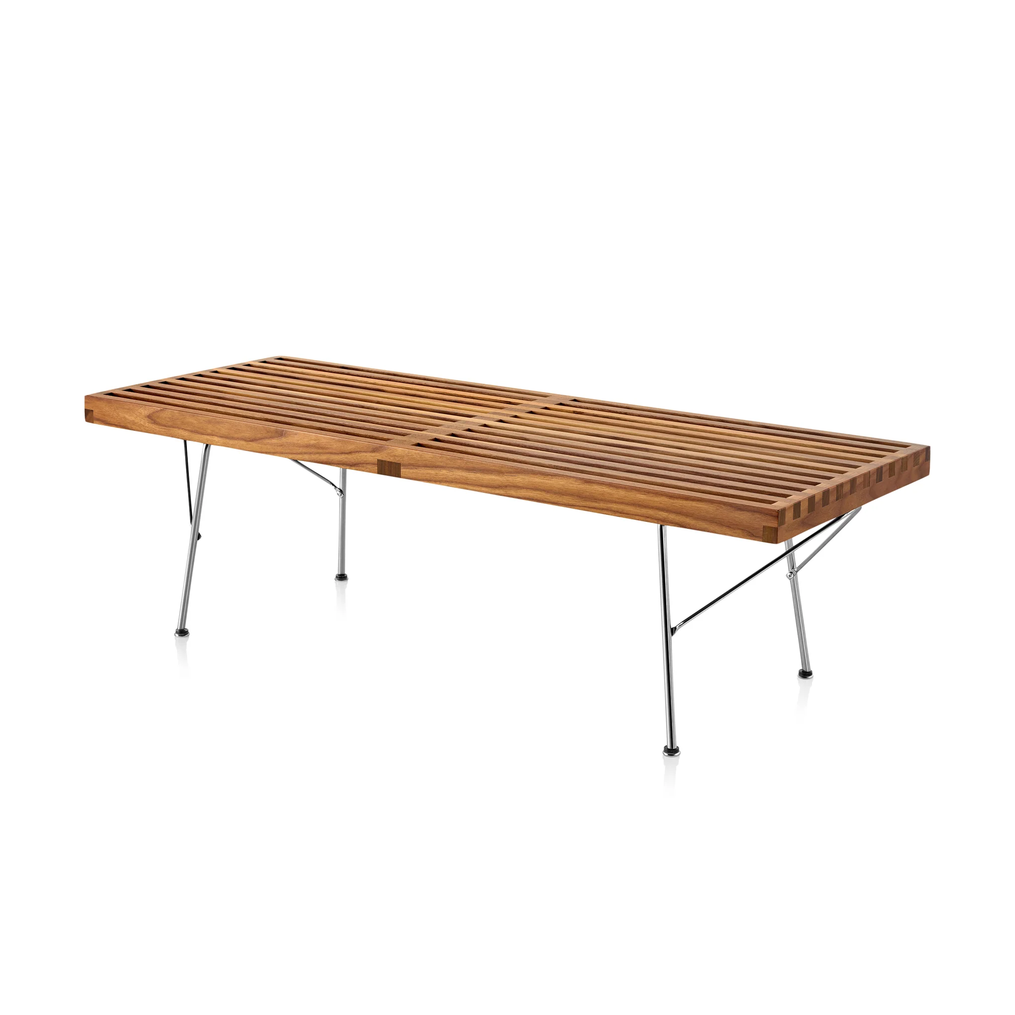 Nelson™ Platform Bench - Metal Base from Herman Miller - Walnut - Image 2