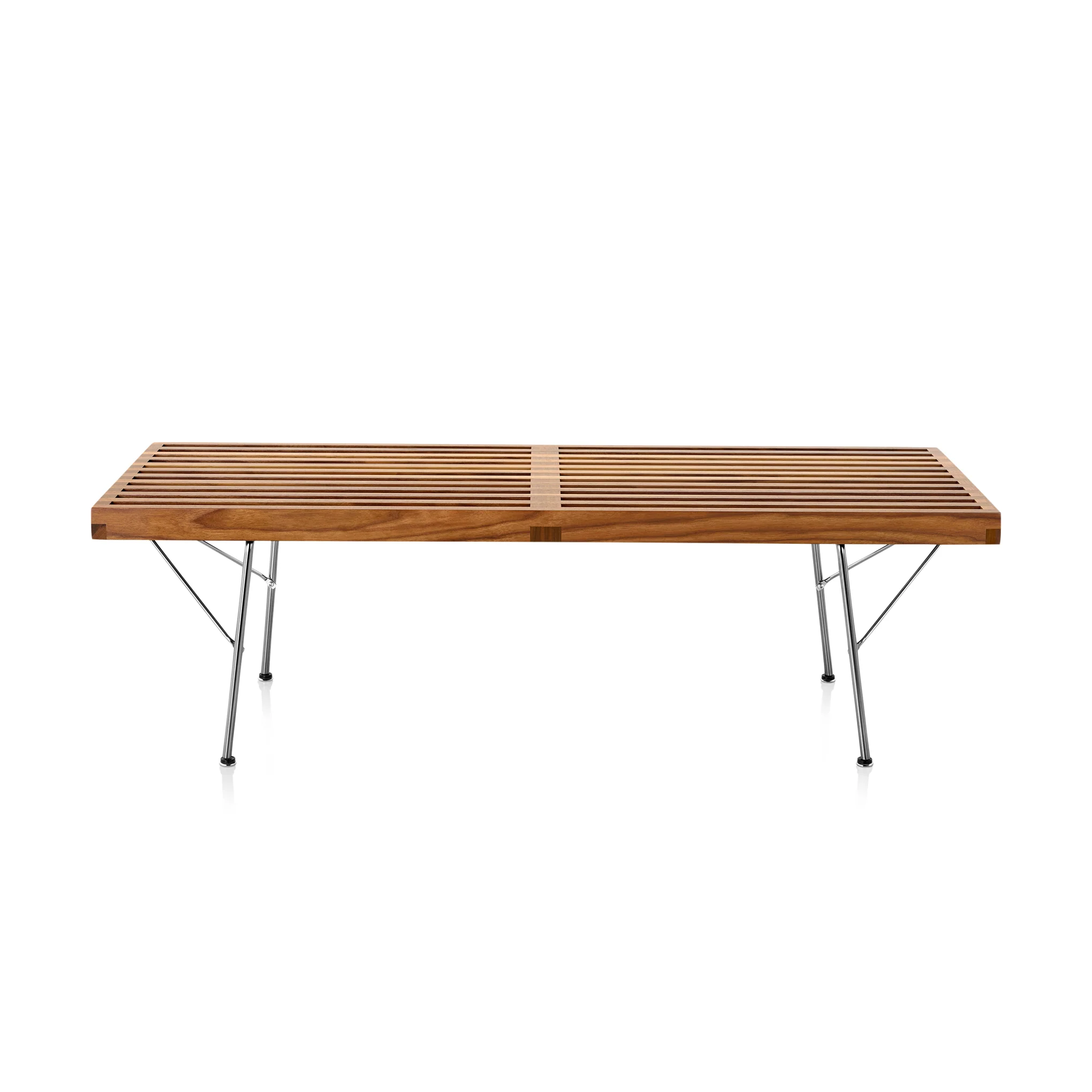 Nelson™ Platform Bench - Metal Base from Herman Miller - Walnut - Image 5