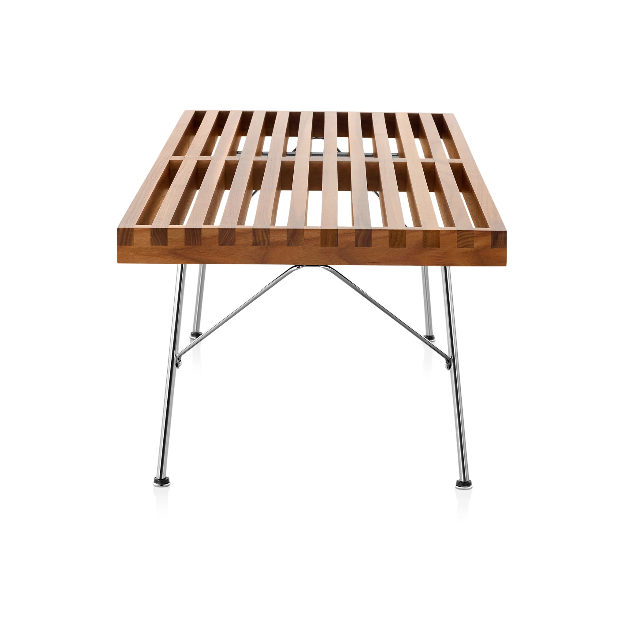 Nelson™ Platform Bench - Metal Base from Herman Miller - Walnut - Image 7