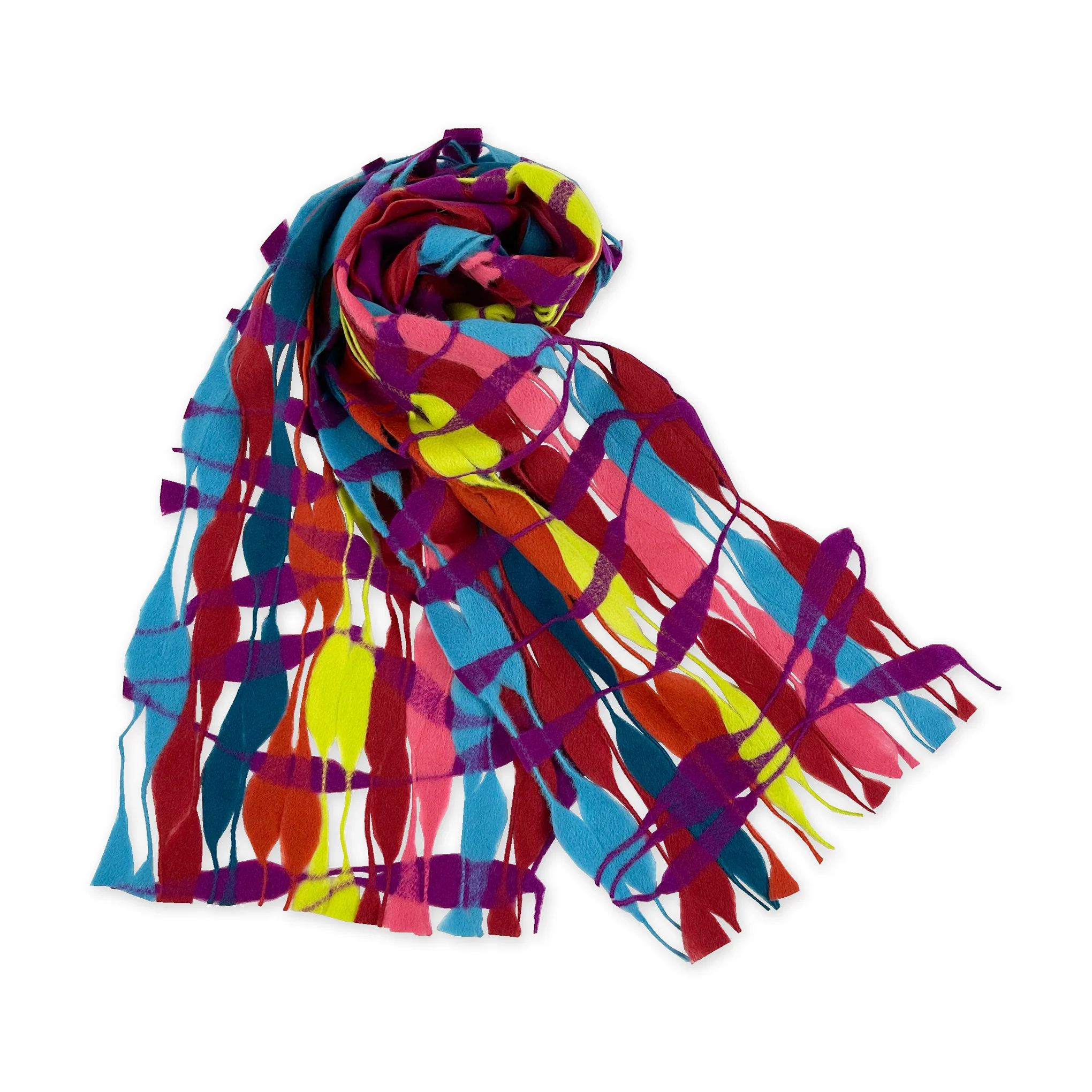 Nuno Threadstray Open-Weave Felted Wool Scarf - Warm Multi - Image 3