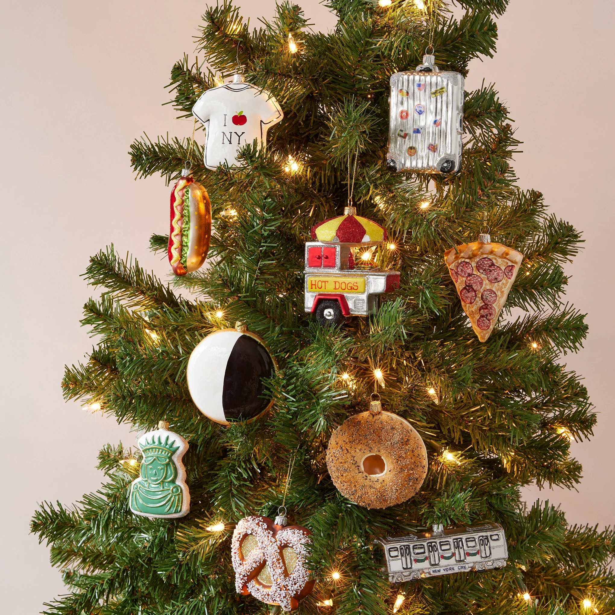 NYC Glass Holiday Ornament - Pizza Slice - Image 3