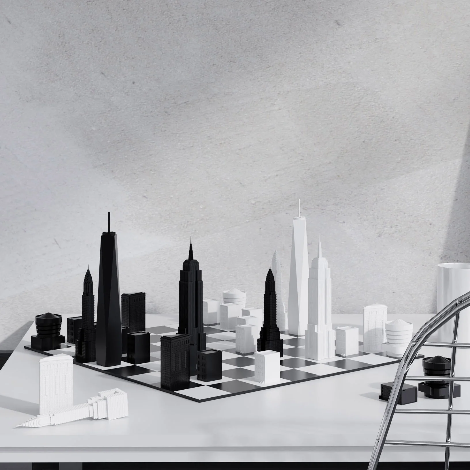 NYC Skyline Chess Set - Image 4