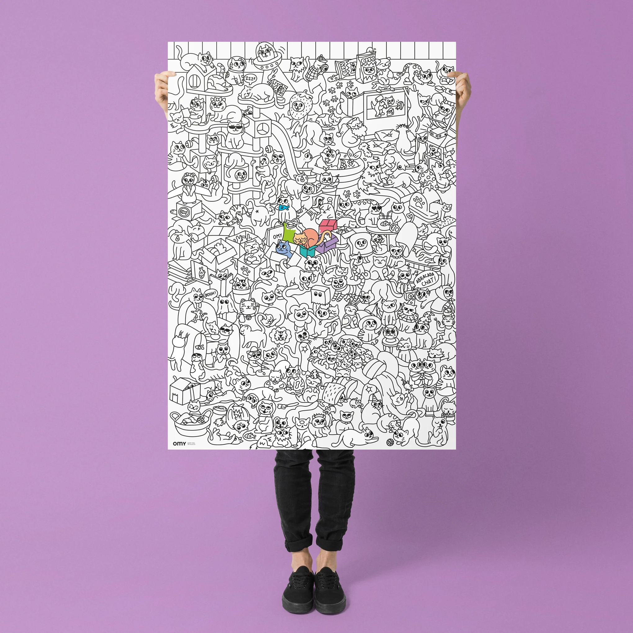 OMY Kitty Giant Coloring Poster - Image 2