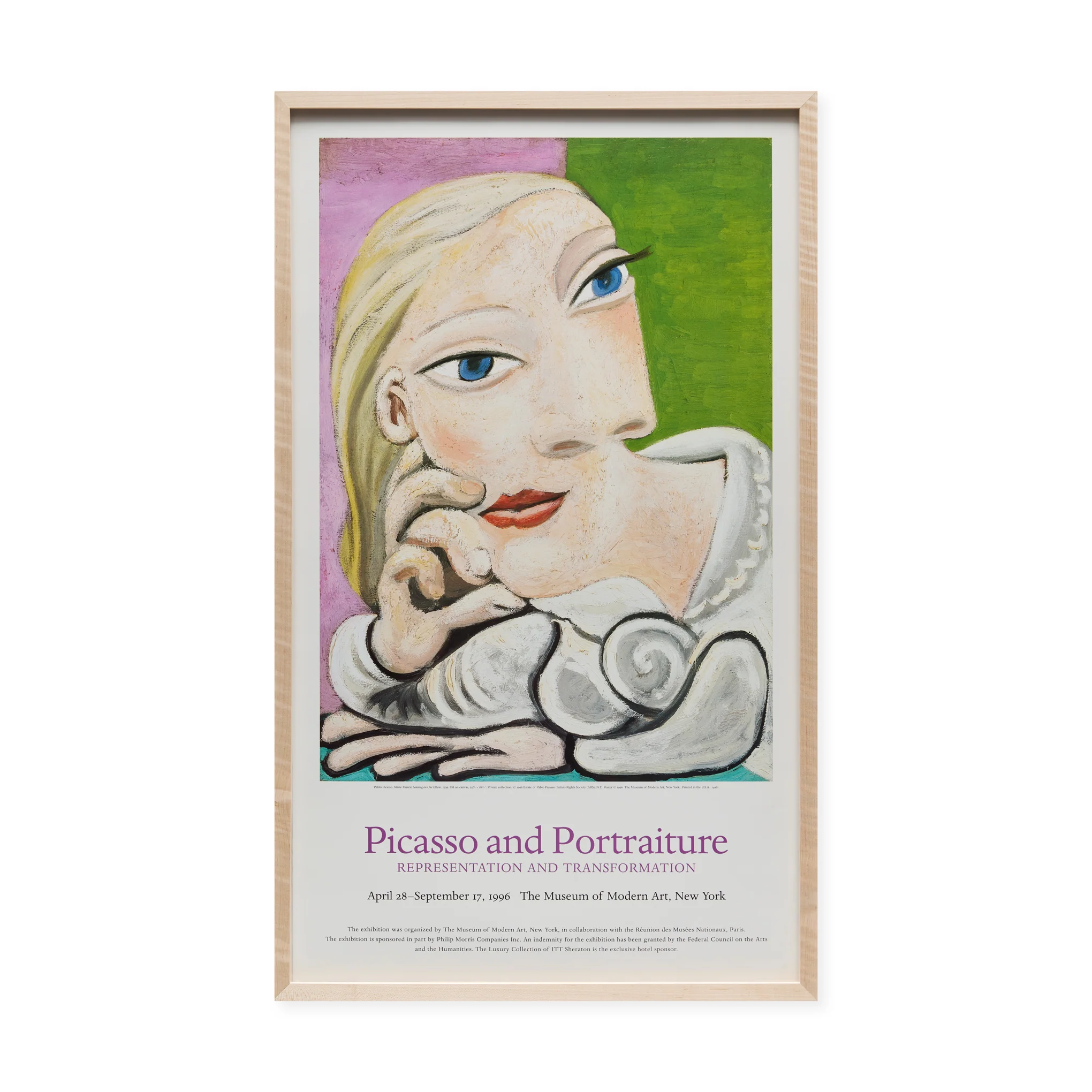 Pablo Picasso and Portraiture Framed Exhibition Poster