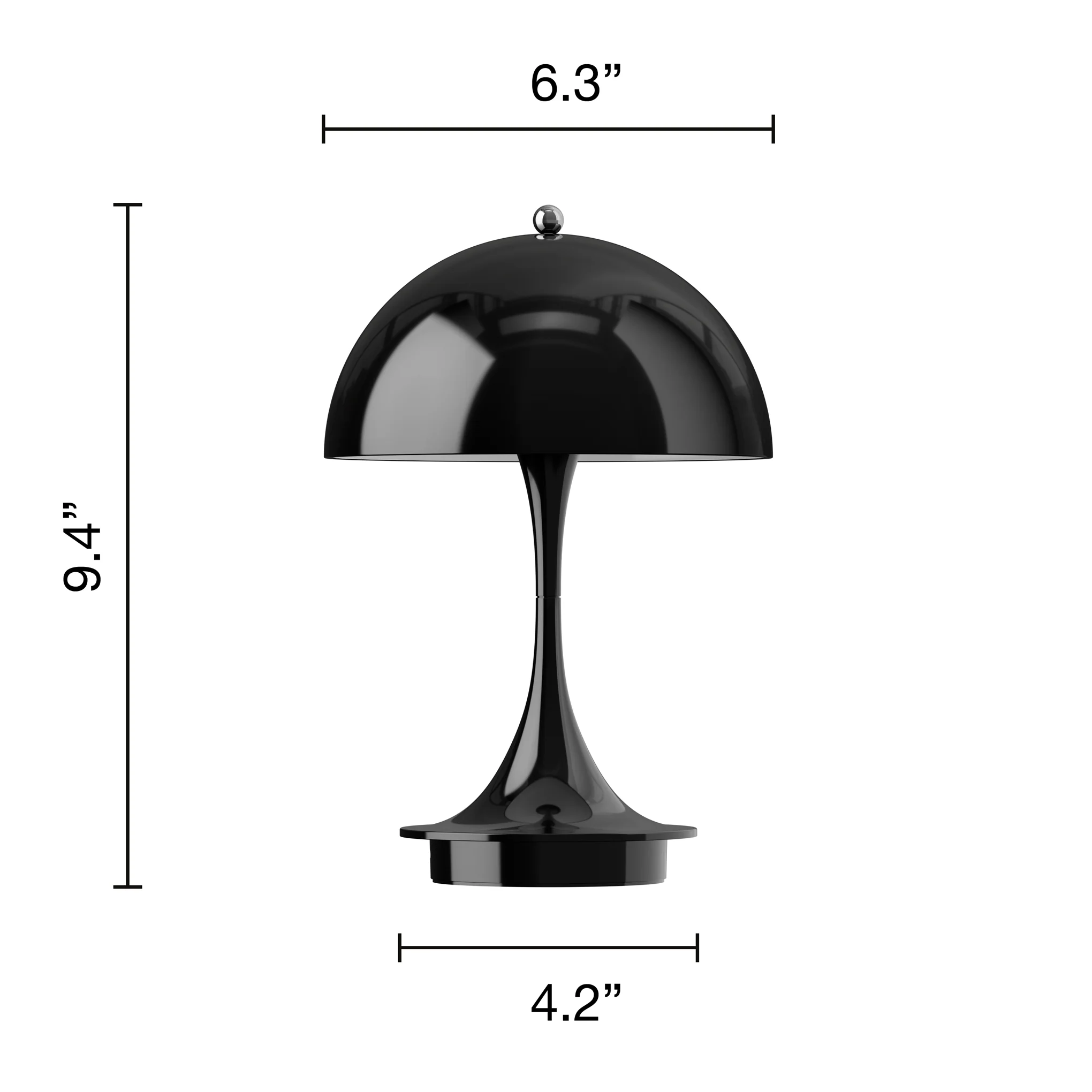 Panthella 160 Portable Table Lamp - Black - Image 4