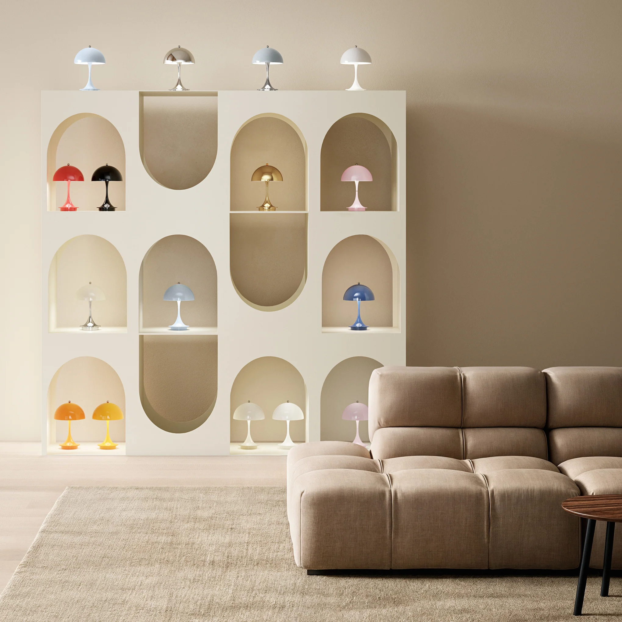 Panthella 160 Portable Table Lamp - White Opal - Image 5