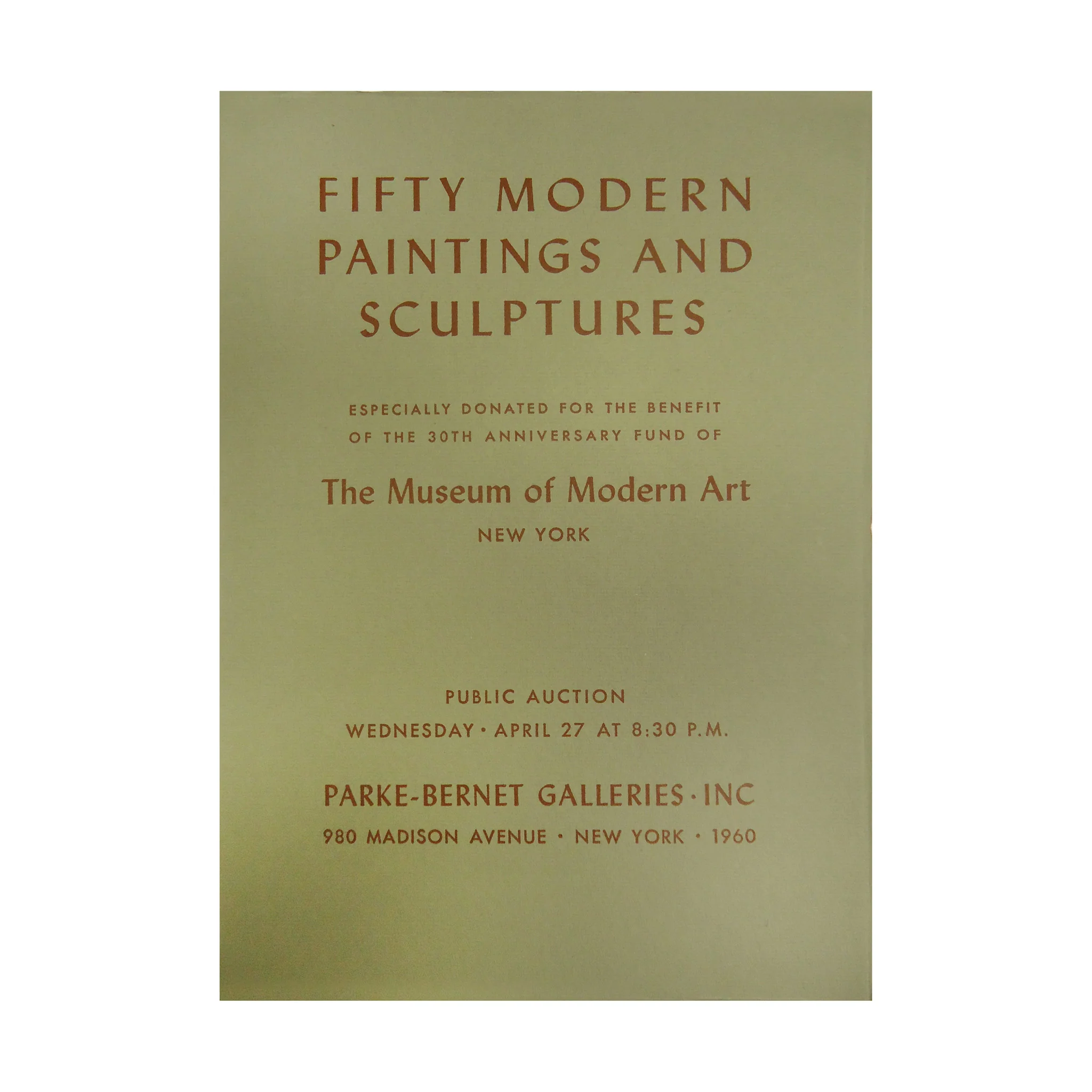 Parke-Bernet Auction to Benefit MoMA - Paperback - Image 3
