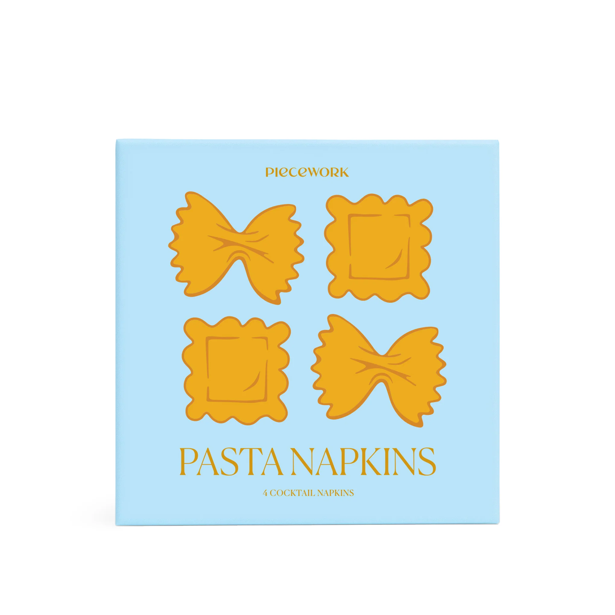Pasta Linen Cocktail Napkins - Set of 4 - Image 3